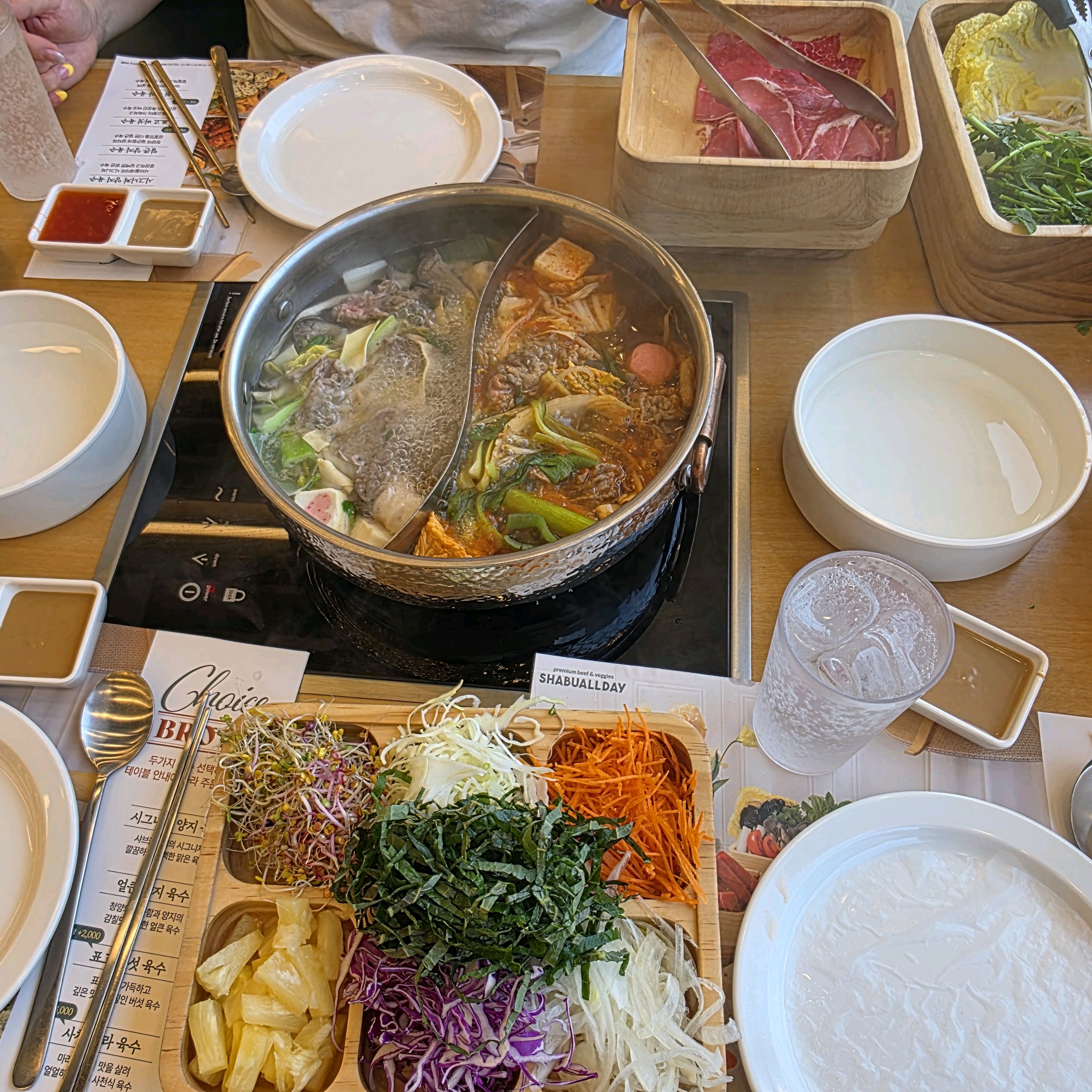 너무 맛있어요👍👍👍고기무한이라 더 좋아요💗 - 안산 고잔동 맛집 샤브올데이 안산문화광장점