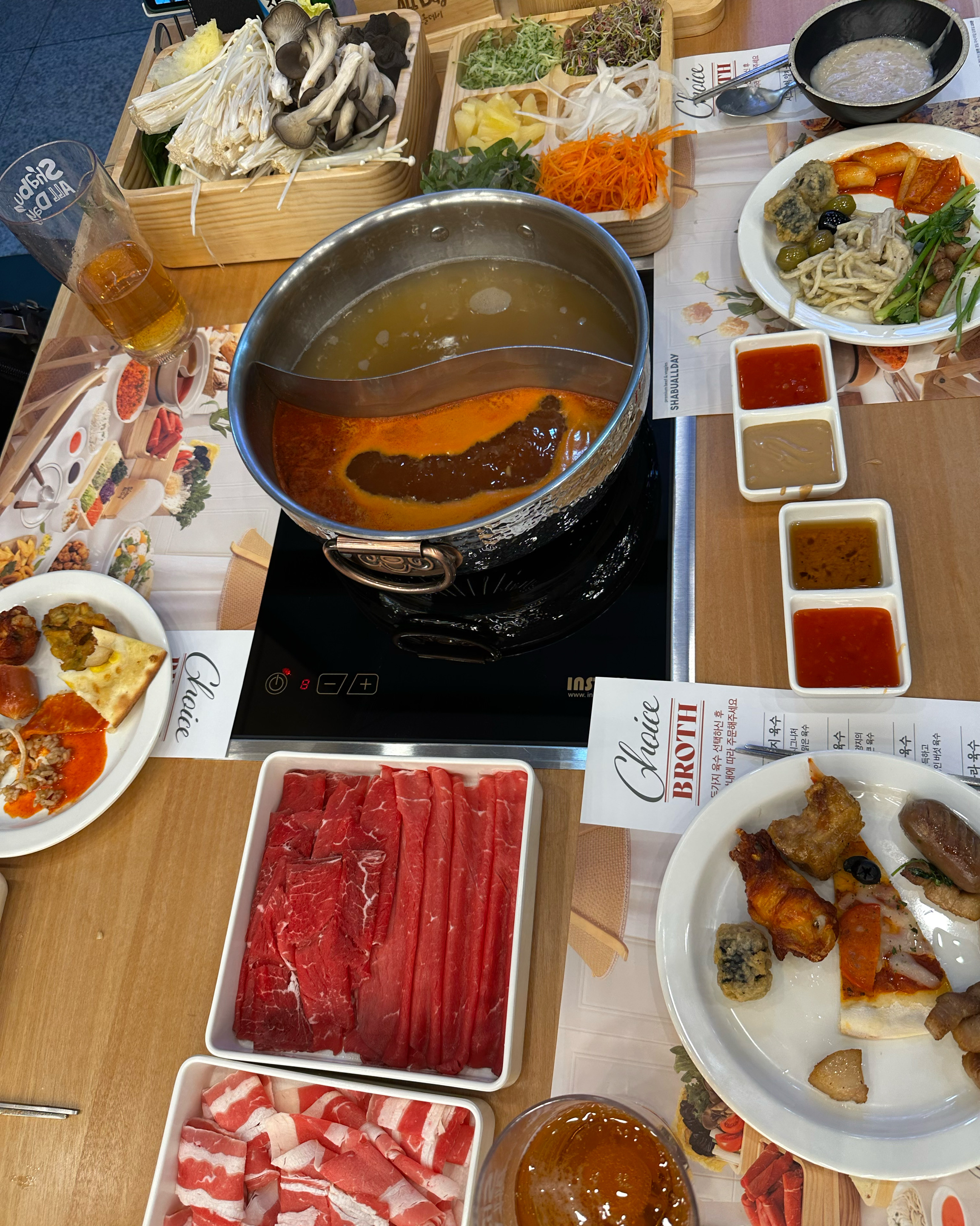 생맥주가 있어서 더 좋아요👍👍 - 인천 맛집 샤브올데이 영종운서운남점