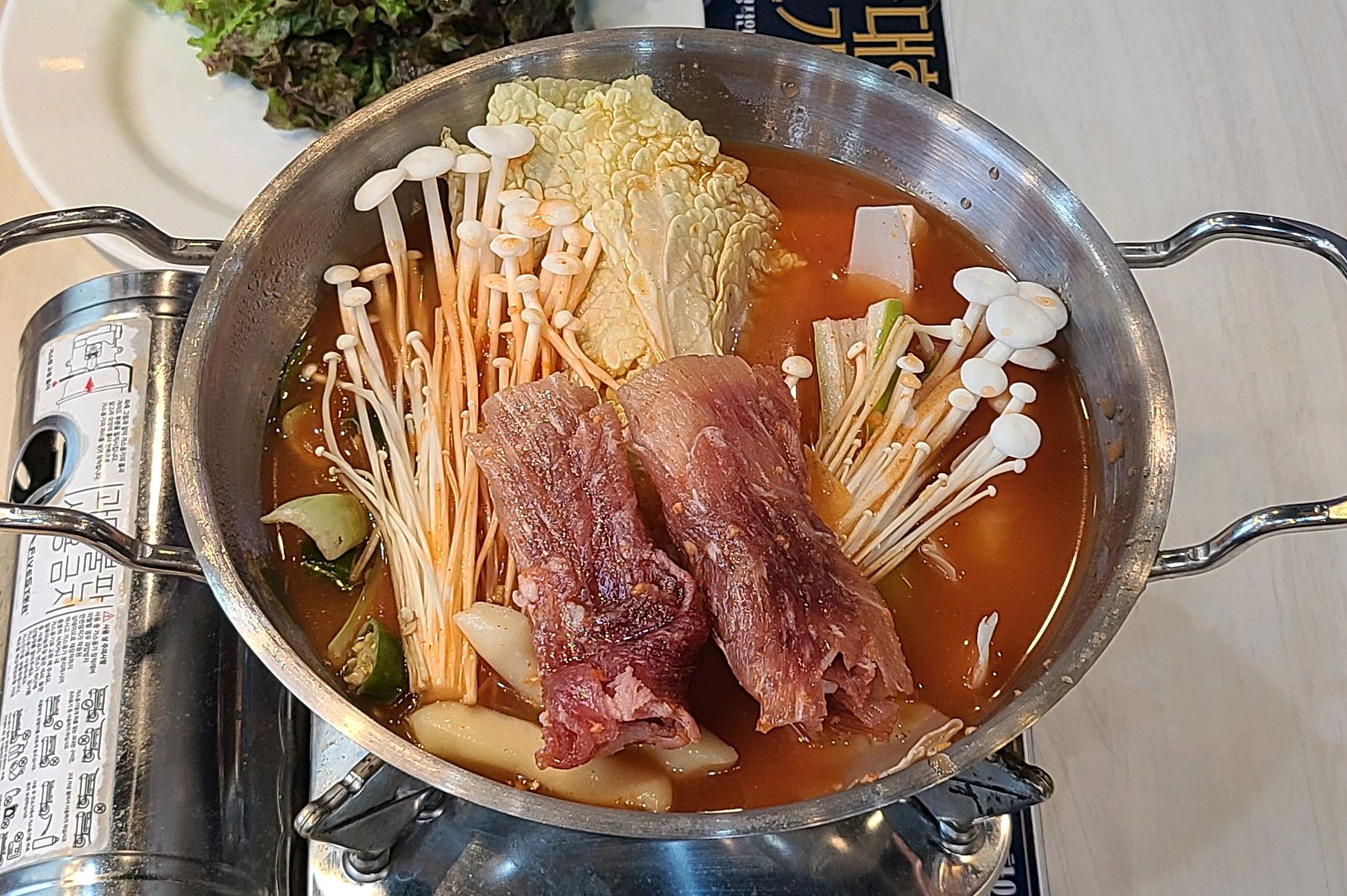 샤브샤브 주문도 되네요 신기신기ㅋ 고기도 여전히 맛있어요 - 관악역 맛집 명륜진사갈비 안양관악역점