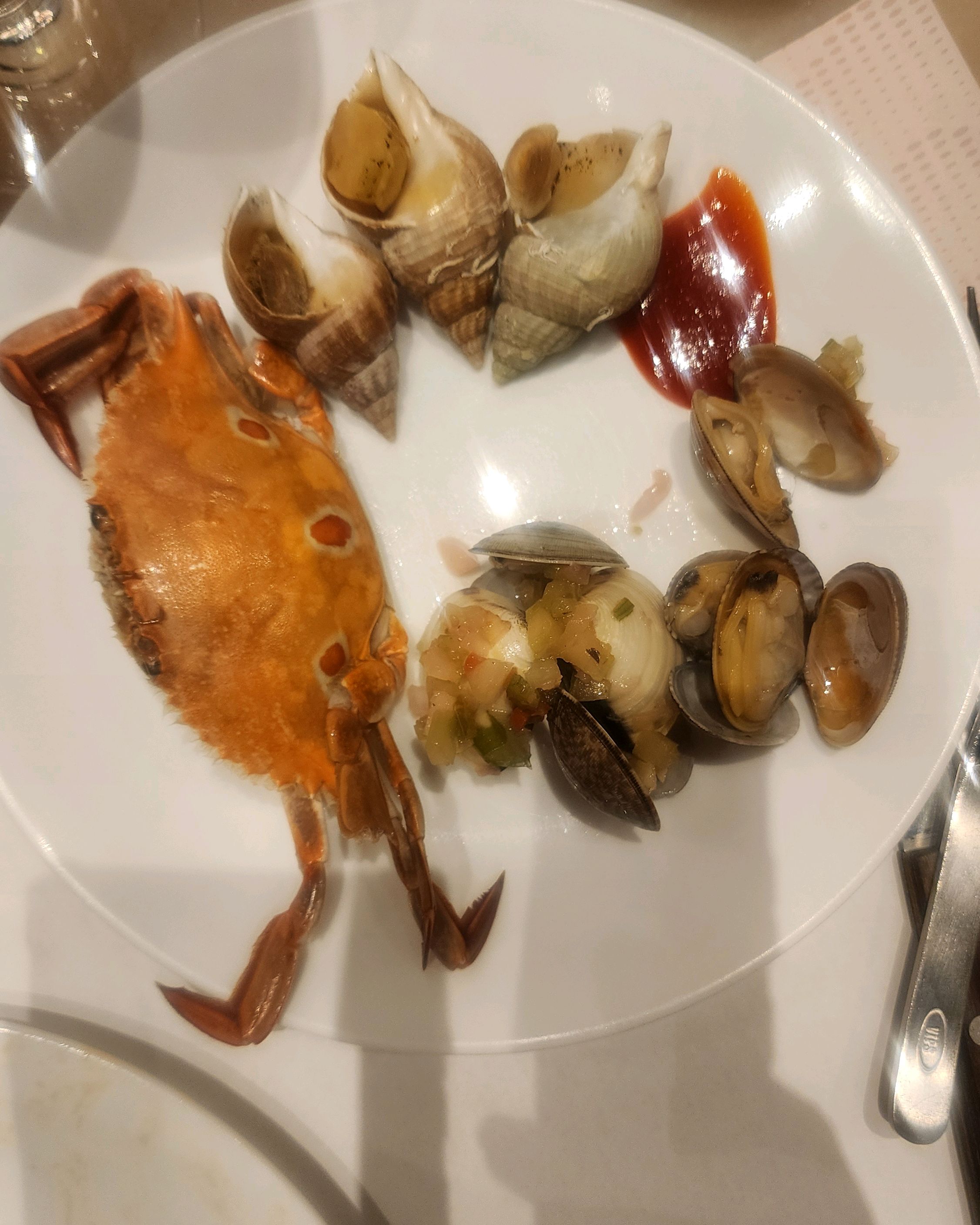 삼점게..처음보는데 신선하네요..빕스는 연어가 제일 맛있어요 - 상동역 맛집 빕스 중동소풍점