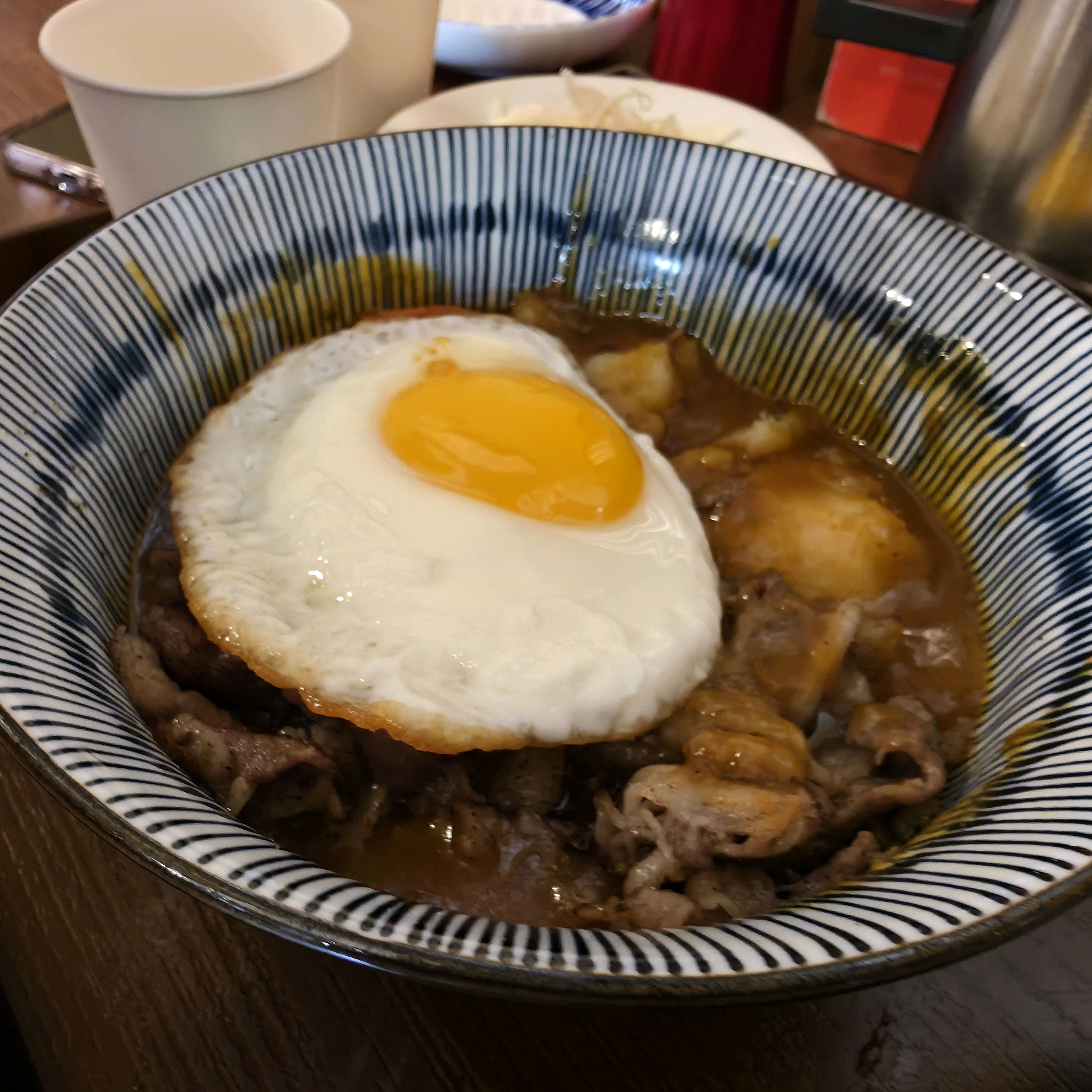 치즈카츠, 소고기카레 + 써니사이드업 - 천호동 맛집 도모카레 천호본점