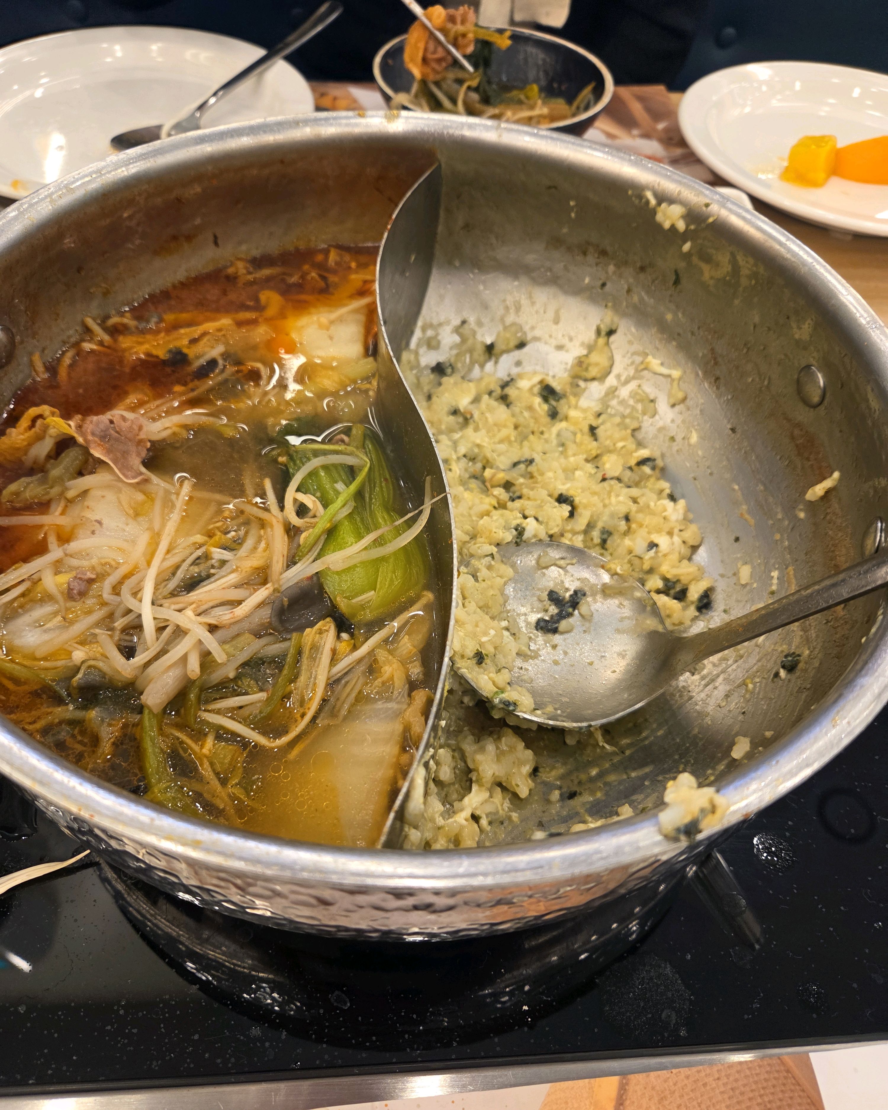 계란죽까지 야무지게 해서 먹었습니다 - 가산디지털단지 맛집 샤브올데이 서울가산점