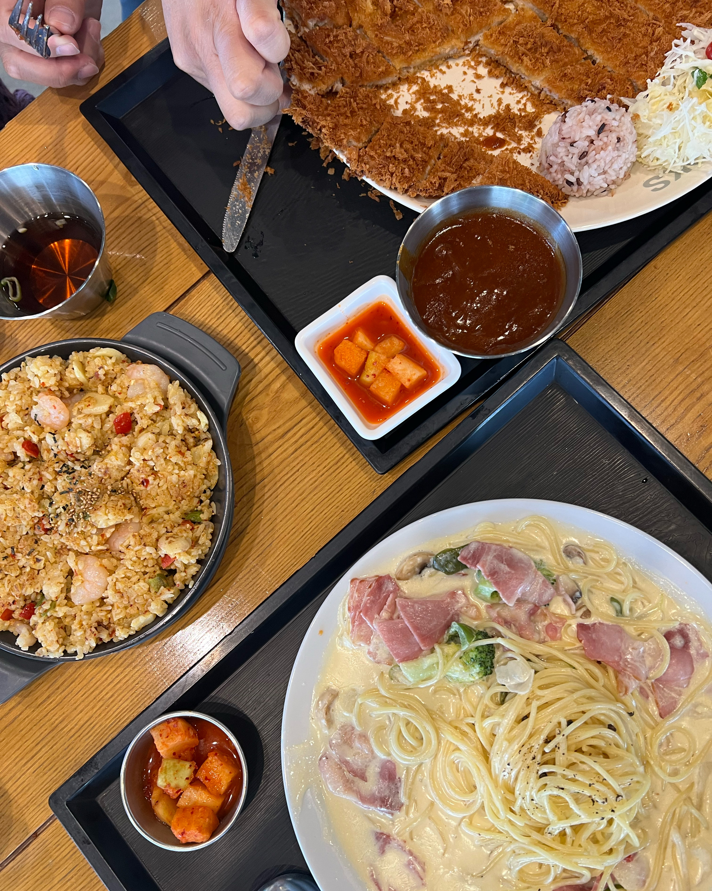 맛있어보여서 사진 찍기 전에 먹어버렸습니다. - 검단 맛집 홍익돈까스 검단점