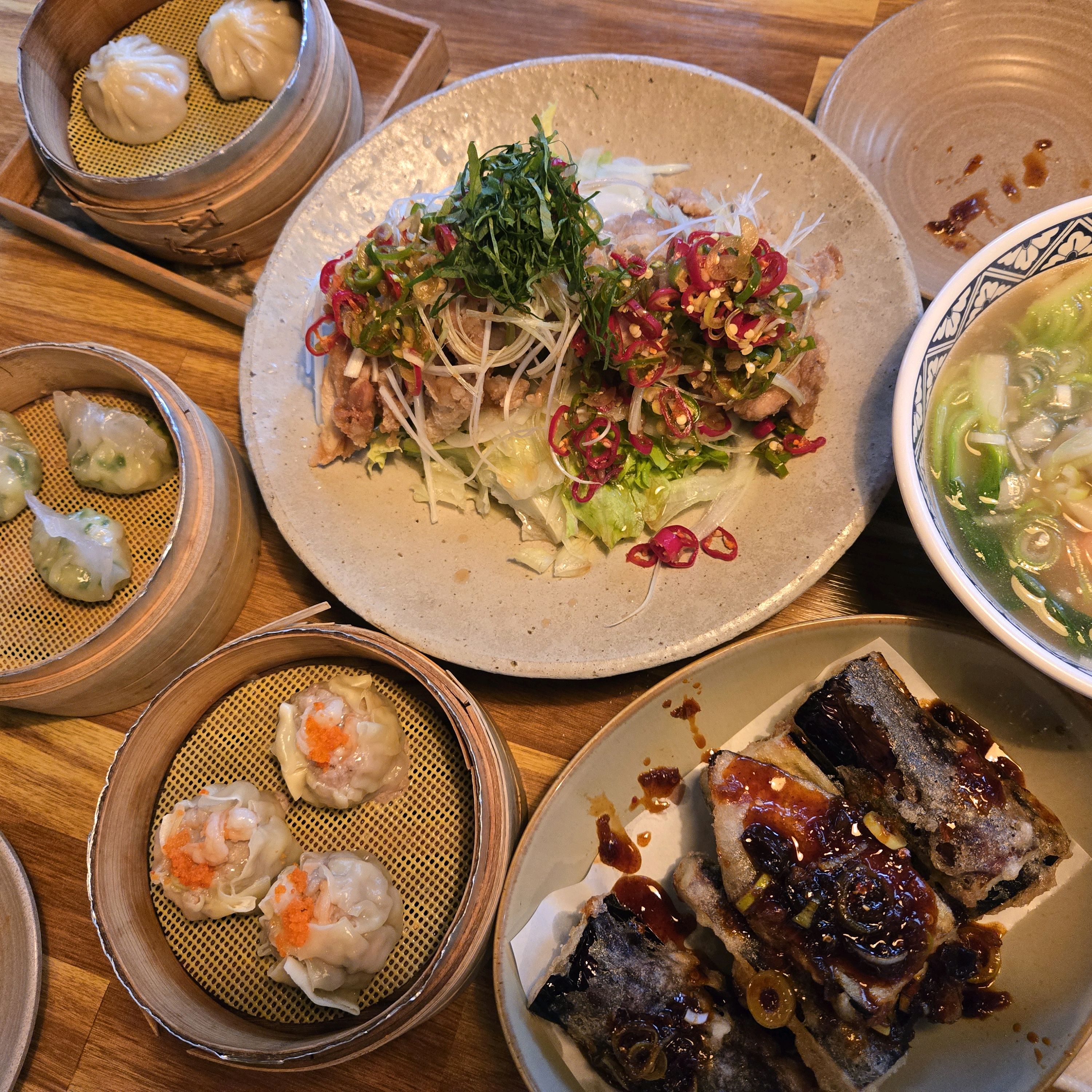 딤섬,어향가지, 완탕면, 유린기까지 맛있게 잘 먹고 갑니다. - 안양 맛집 스팀하우스 인덕원점