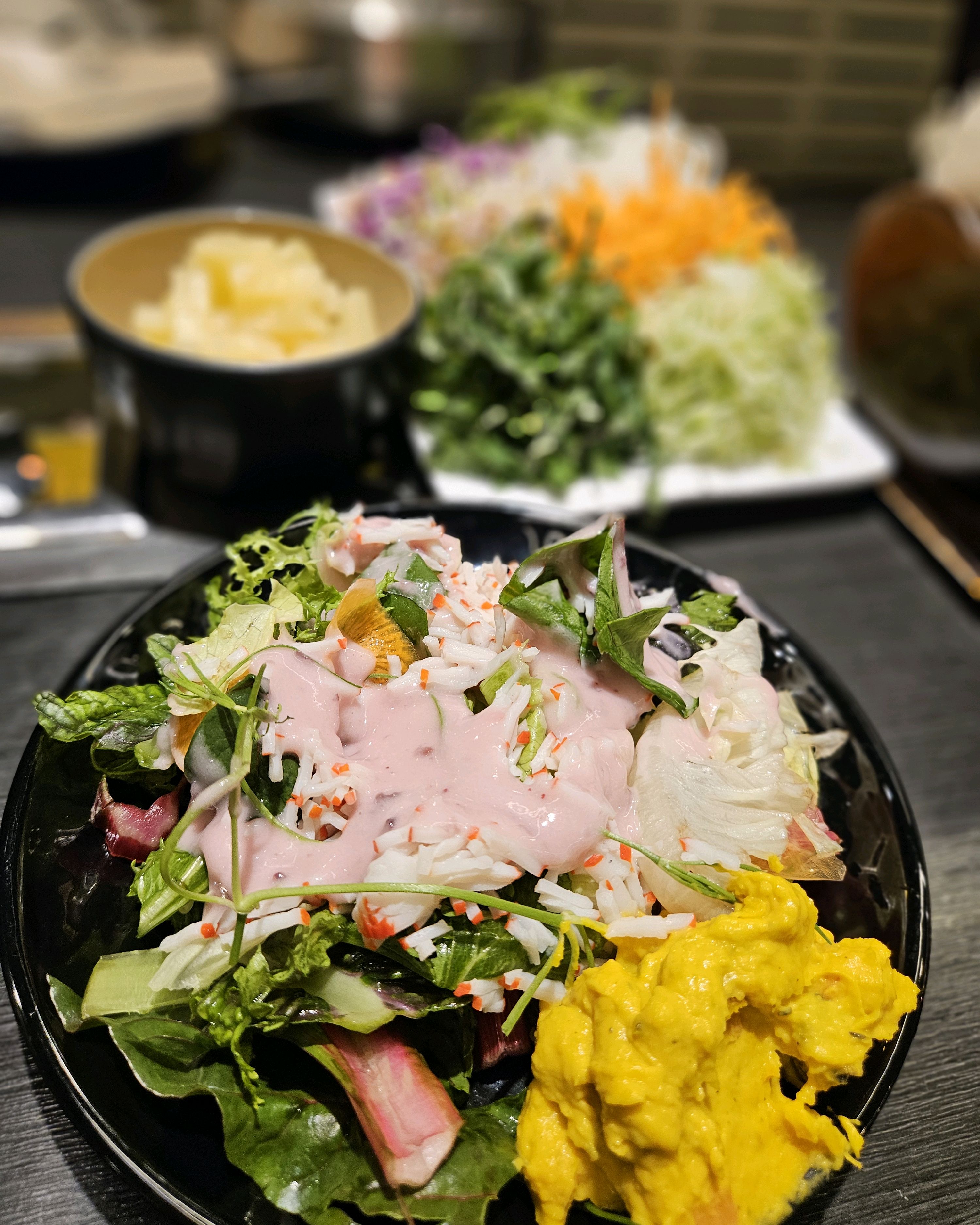 월남쌈 샤브와 함께 나오는 신선한 채소 - 노원역 맛집 소담촌 노원역점