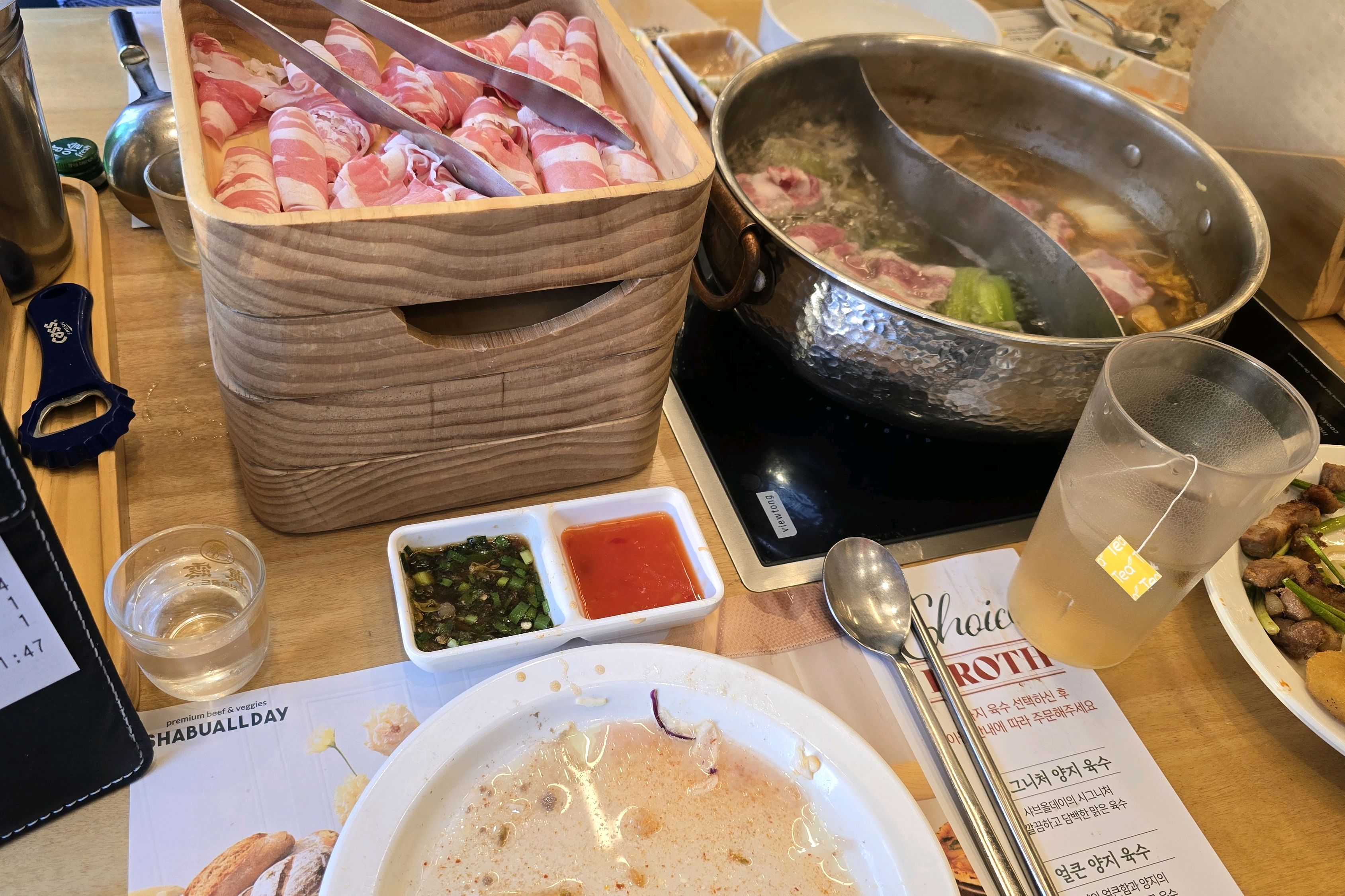 주말 4인 이용하고 왔습니다 - 군산 수송동 맛집 샤브올데이 군산점