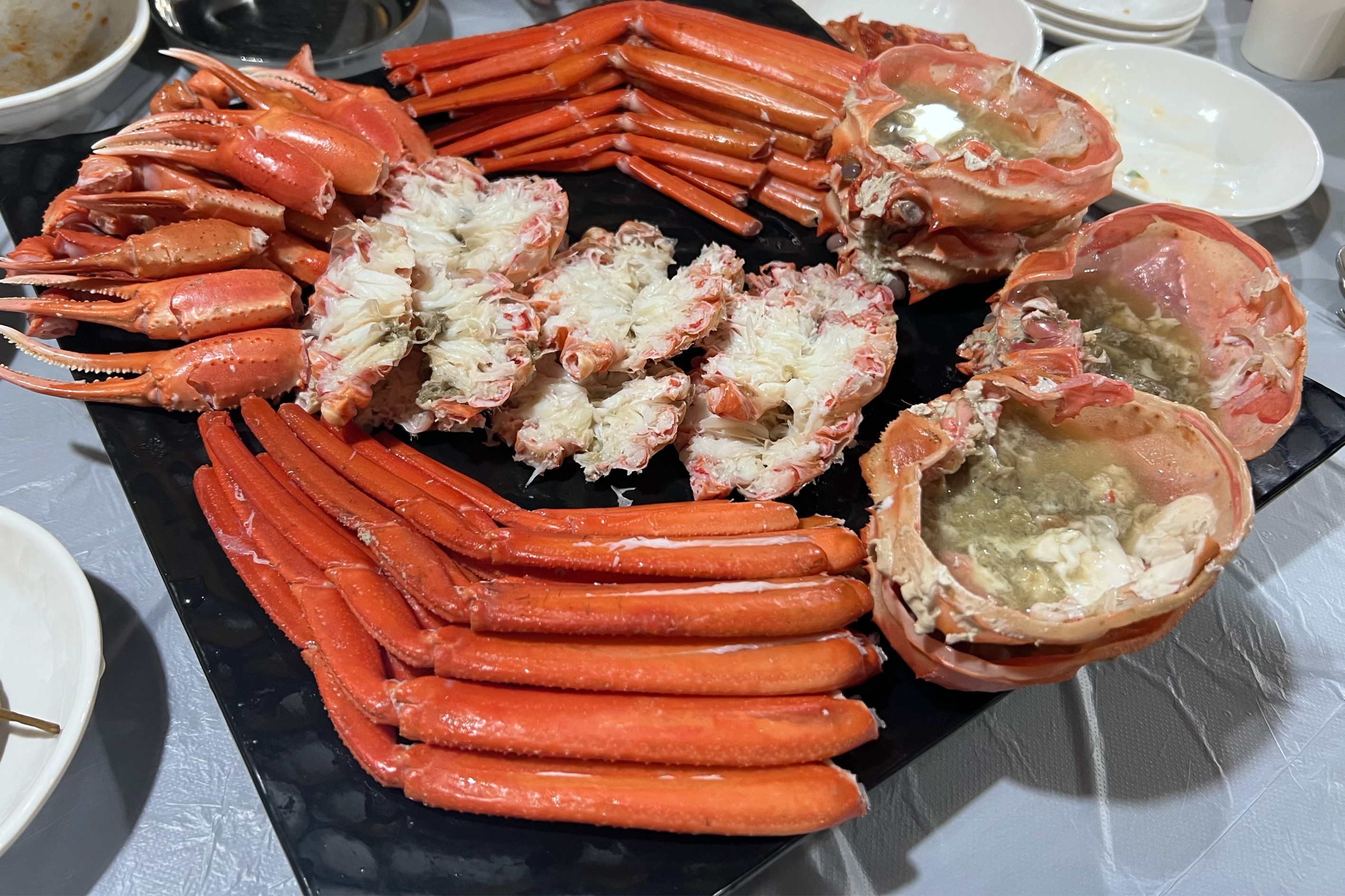 작년에 처음 방문해보고 홍게뿐만아니라 튀김 라면도너무 맛있어서 재방문했어요😋 - 아바이마을 맛집 속초홍게무한리필홍게랑