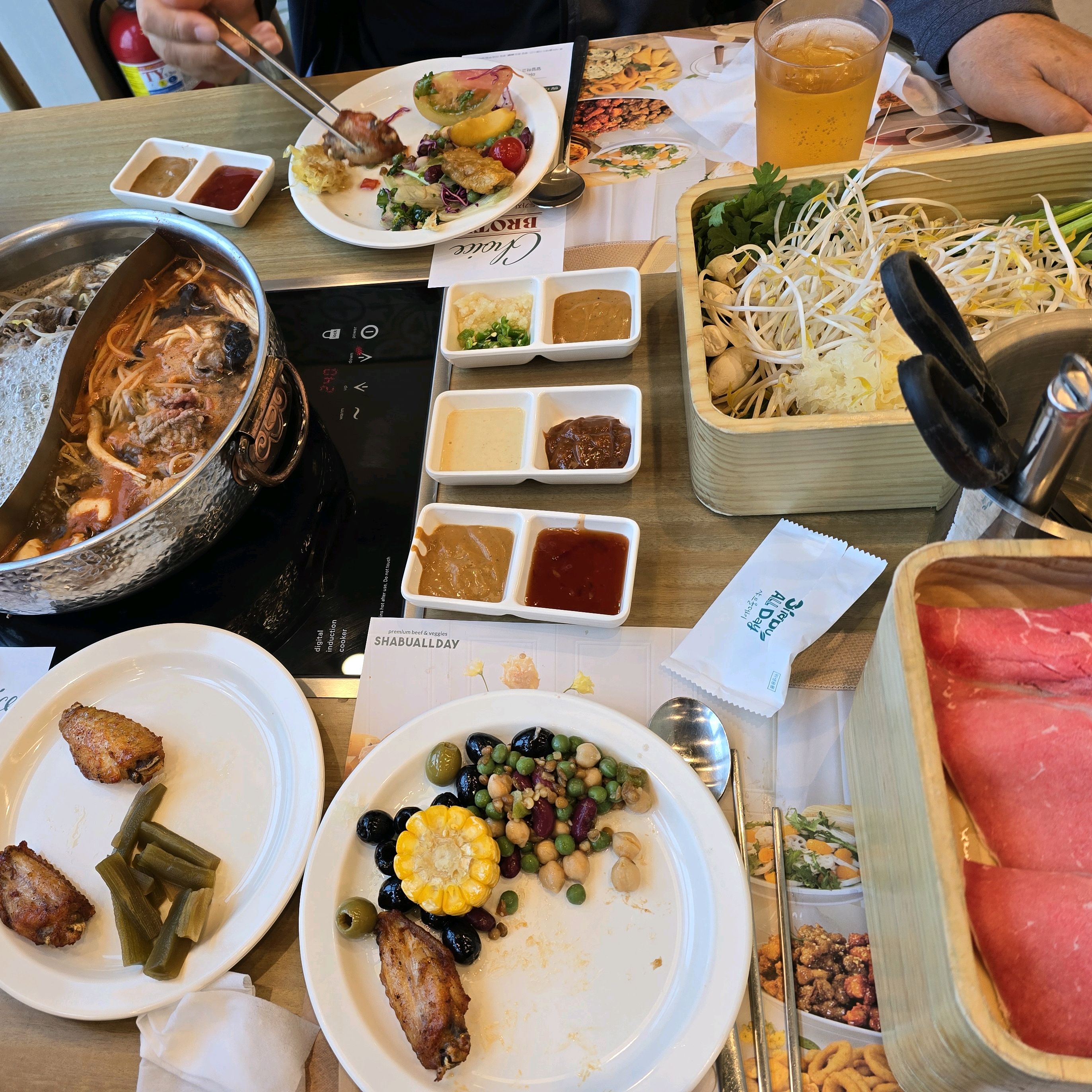 채소가득 고기무한으로 즐기는 - 울산 북구 맛집 샤브올데이 울산북구 신선도원몰점