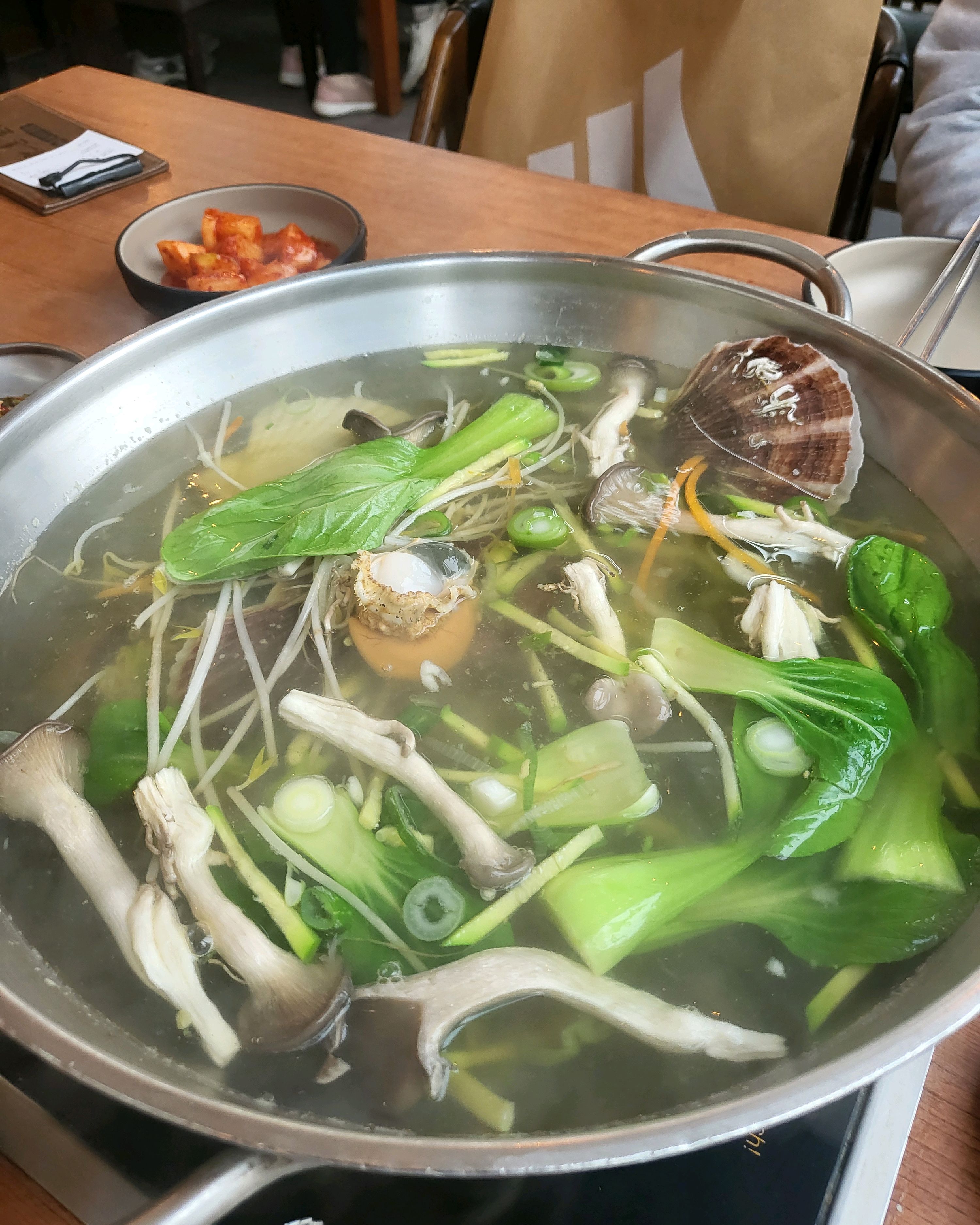 웨이팅있음-가리비칼국수 주문 - 인천 맛집 가온칼국수 송도본점