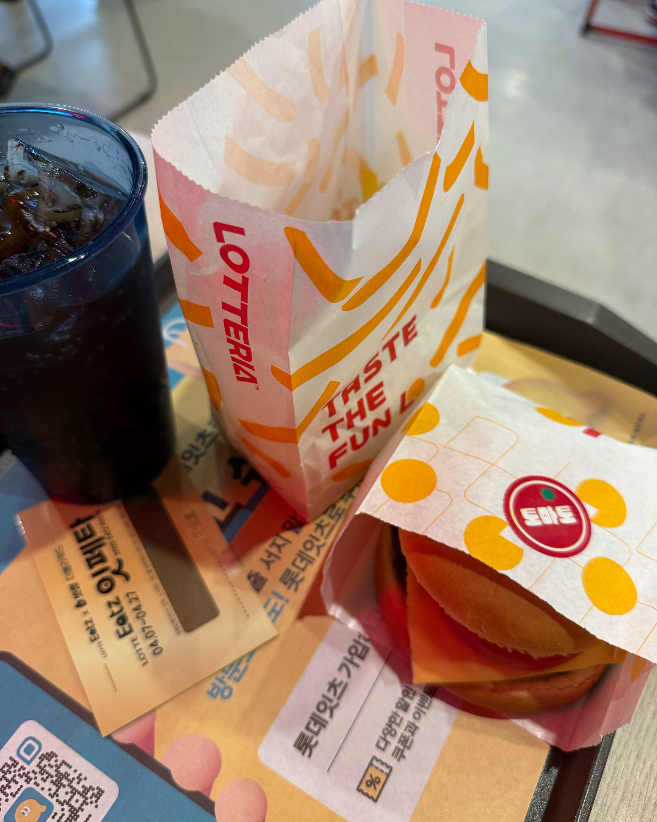 탑승 기다리며 간단히 요기하기 좋아요 - 제주 맛집 롯데리아 제주공항국내선탑승점