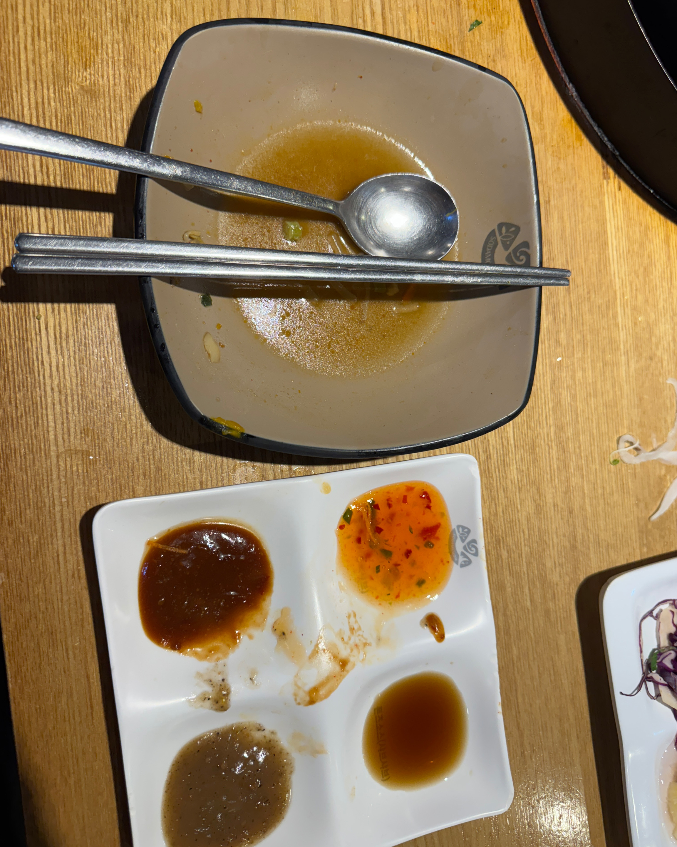 음식 나왔을 때 사진을 깜빳해서 다 먹은 사진을..😅 - 미아사거리 맛집 소담촌 미아사거리점
