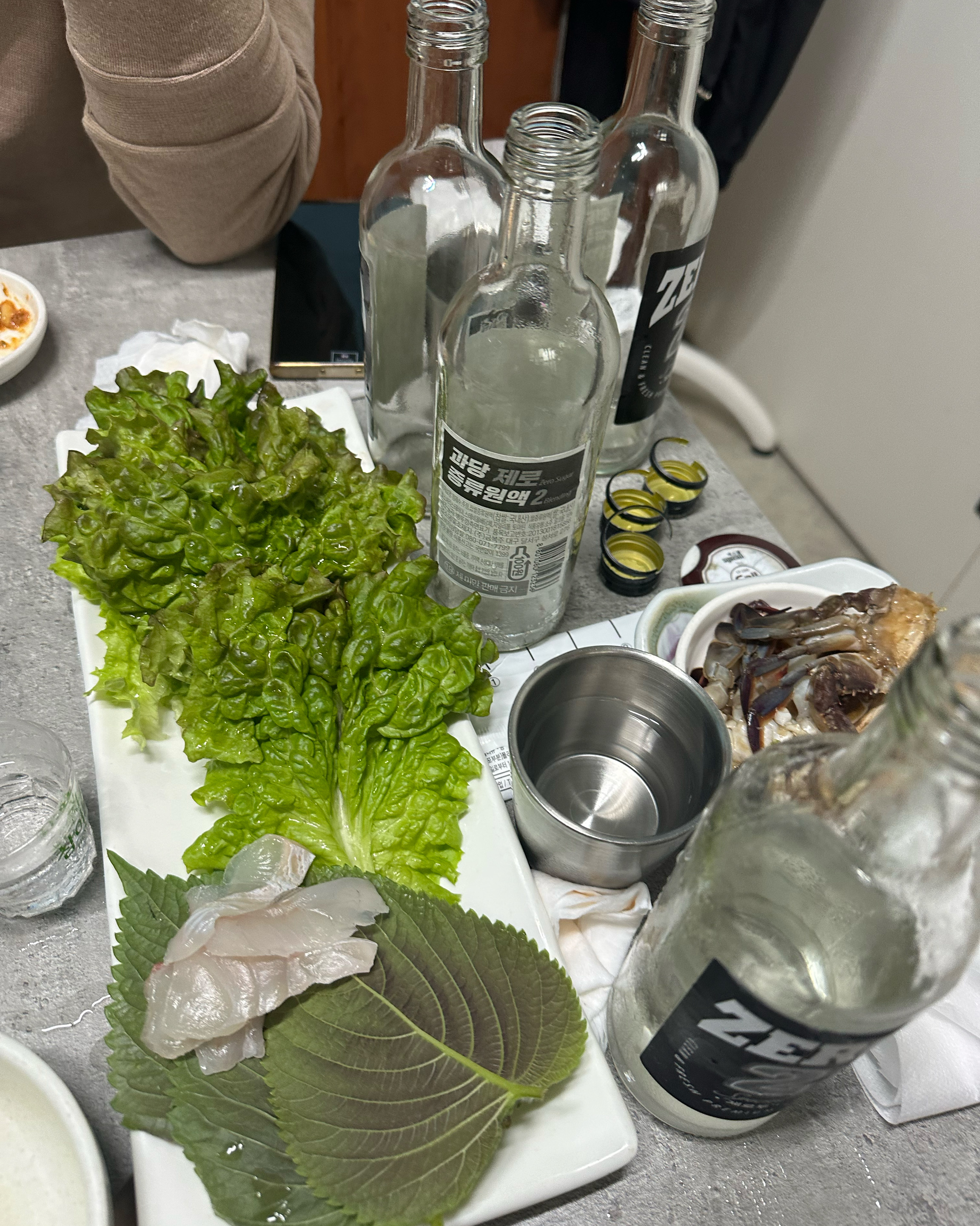 회를 너무 맛있게 먹어서 남은게 별로없네요..ㅎㅎ 너무 맛있게 잘먹었어요!! - 대구 맛집 회신물회