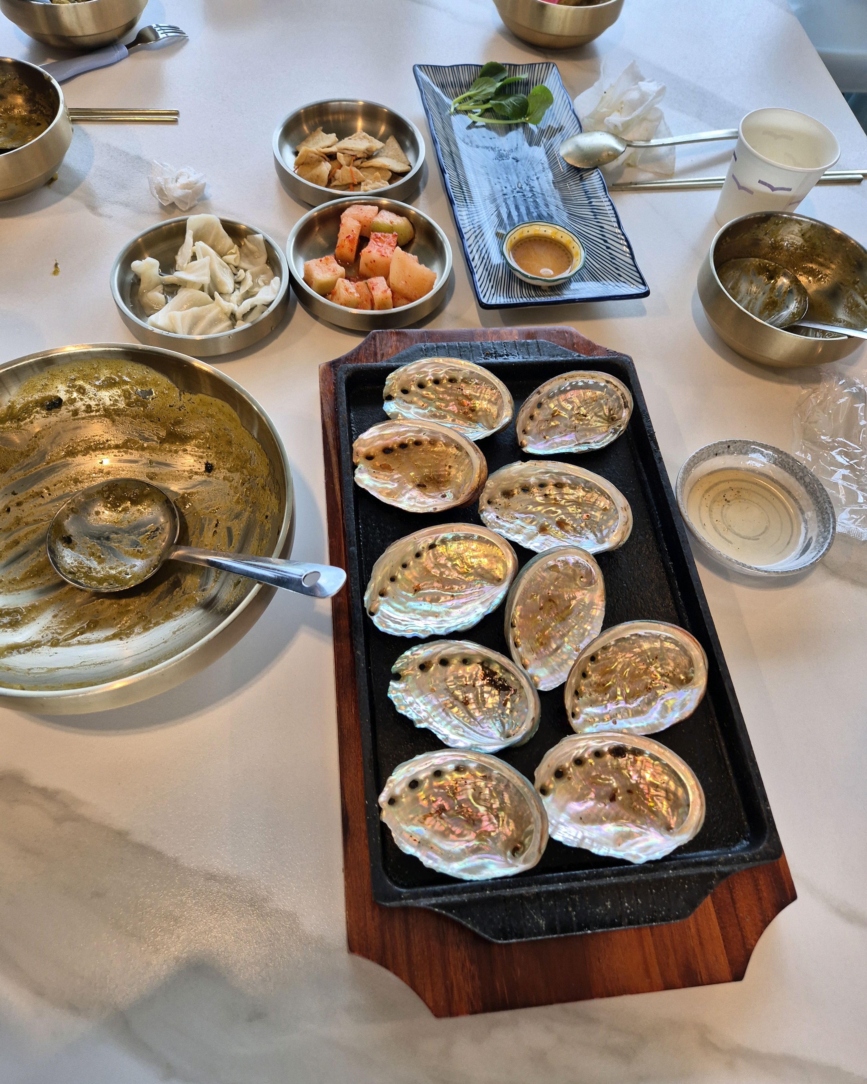 진짜 시키자마자.너무 맛잇어서 흡입.했습니다 - 제주 맛집 안녕전복