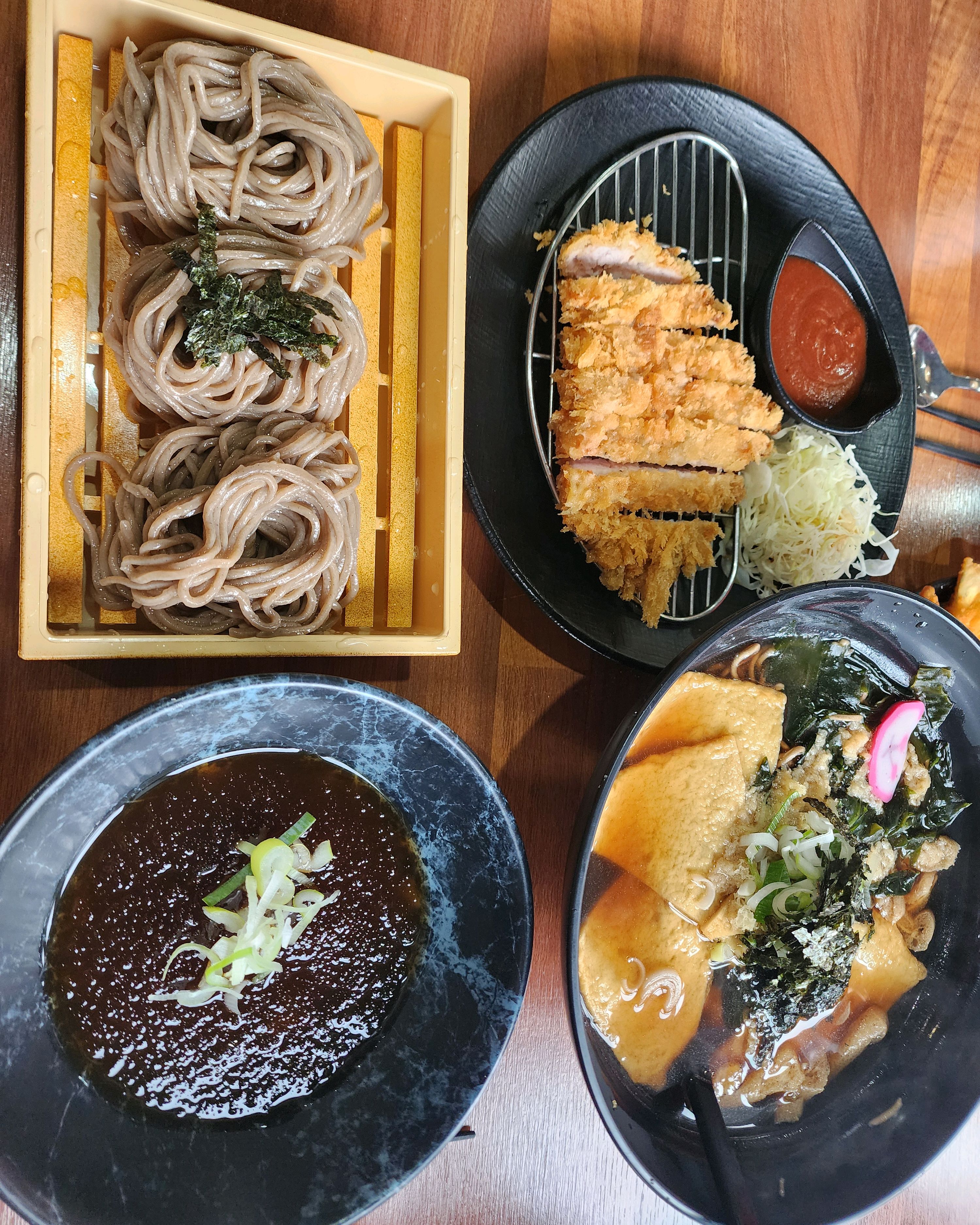 두 명이서 온소바정식+냉소바 시켰어요 - 용인시청 맛집 삼동소바 용인시청점