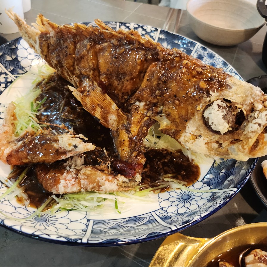 ▪️싱가폴식 블랙페퍼 통우럭 정식 - 인천 맛집 을왕리 꾸덕집 송도직영점