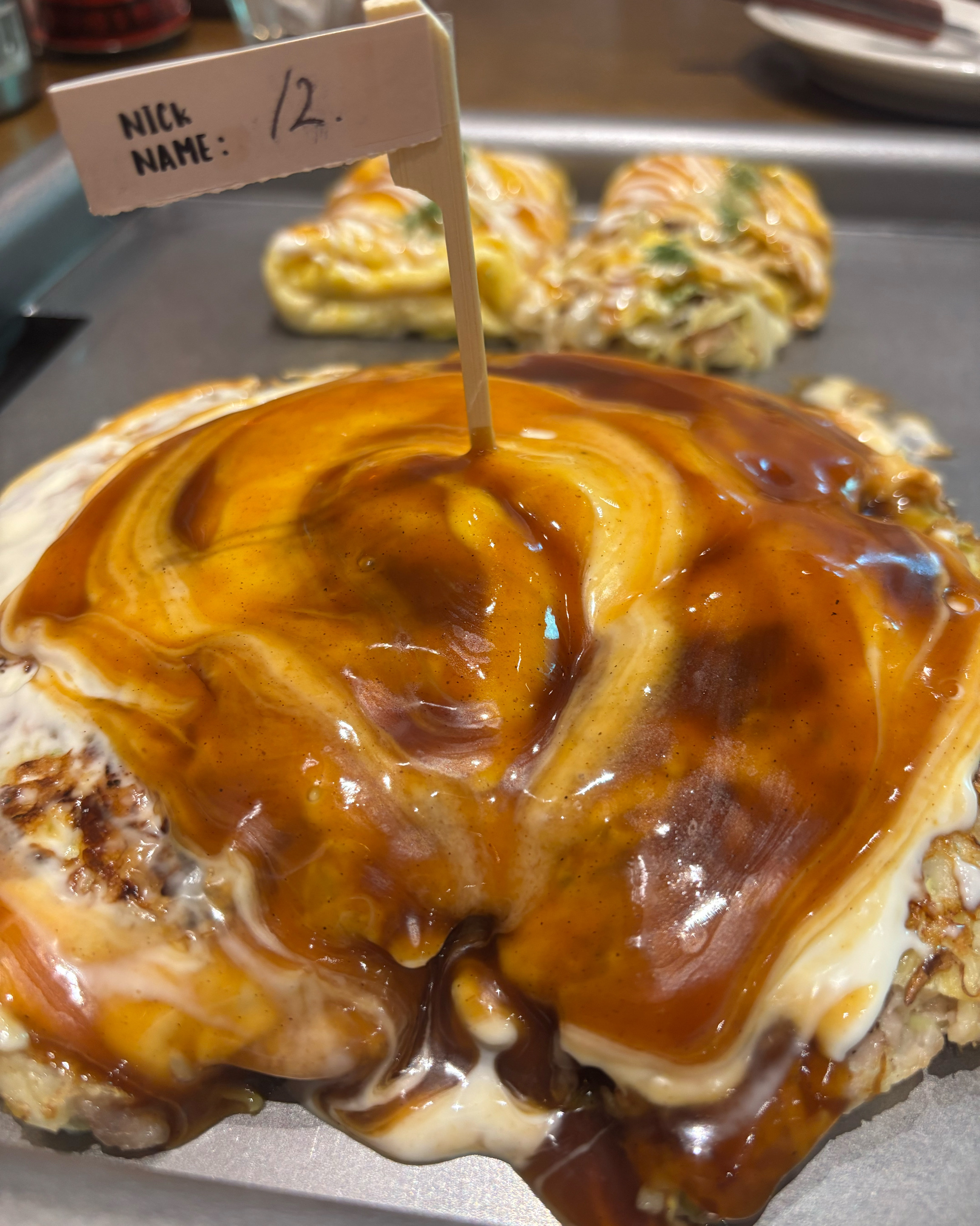 모테야끼 존맛탱 오코노미야끼는 약간짠데 전체적으로 맛있어용🥰 - 인천 맛집 죠죠 트리플스트리트점