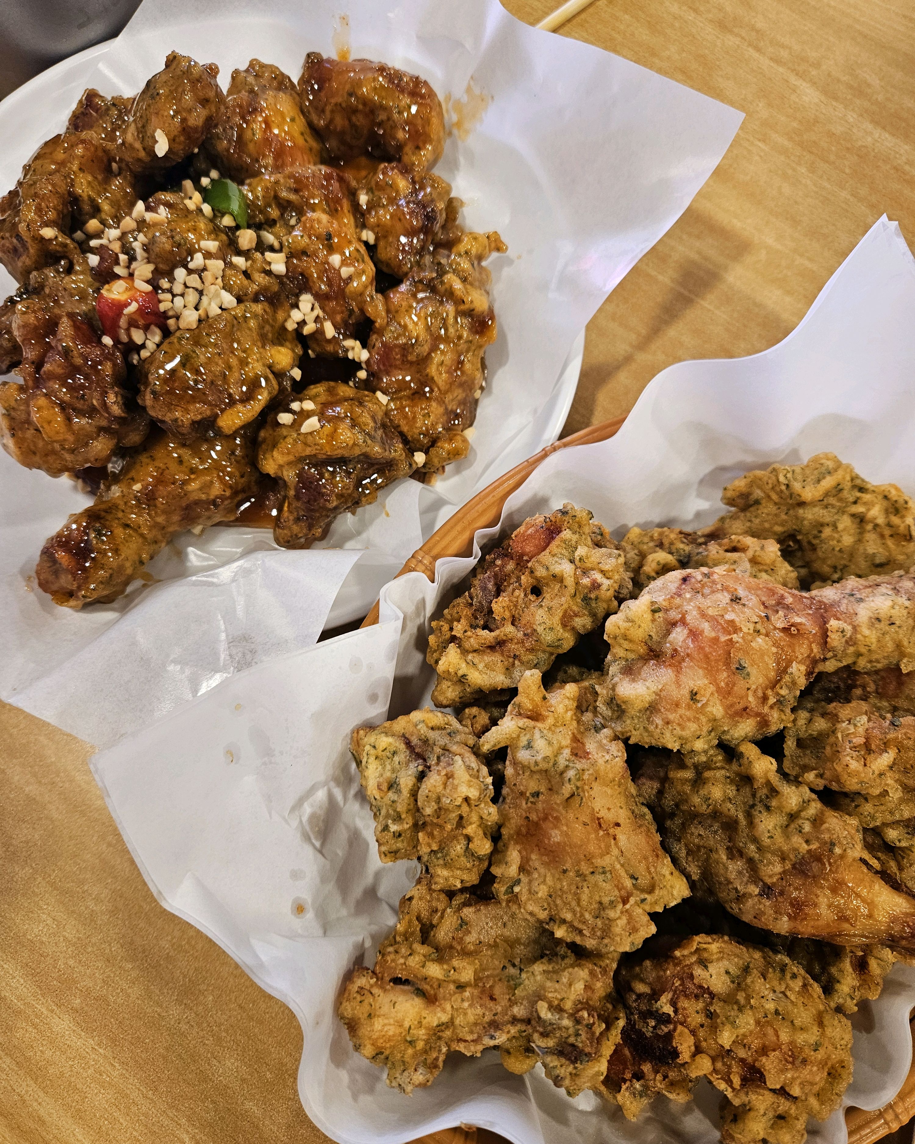 신포시장에서 제일 맛있어요.가족끼리 푸짐하게 먹었어요.^^ - 인천 맛집 신포야채치킨 신포시장본점