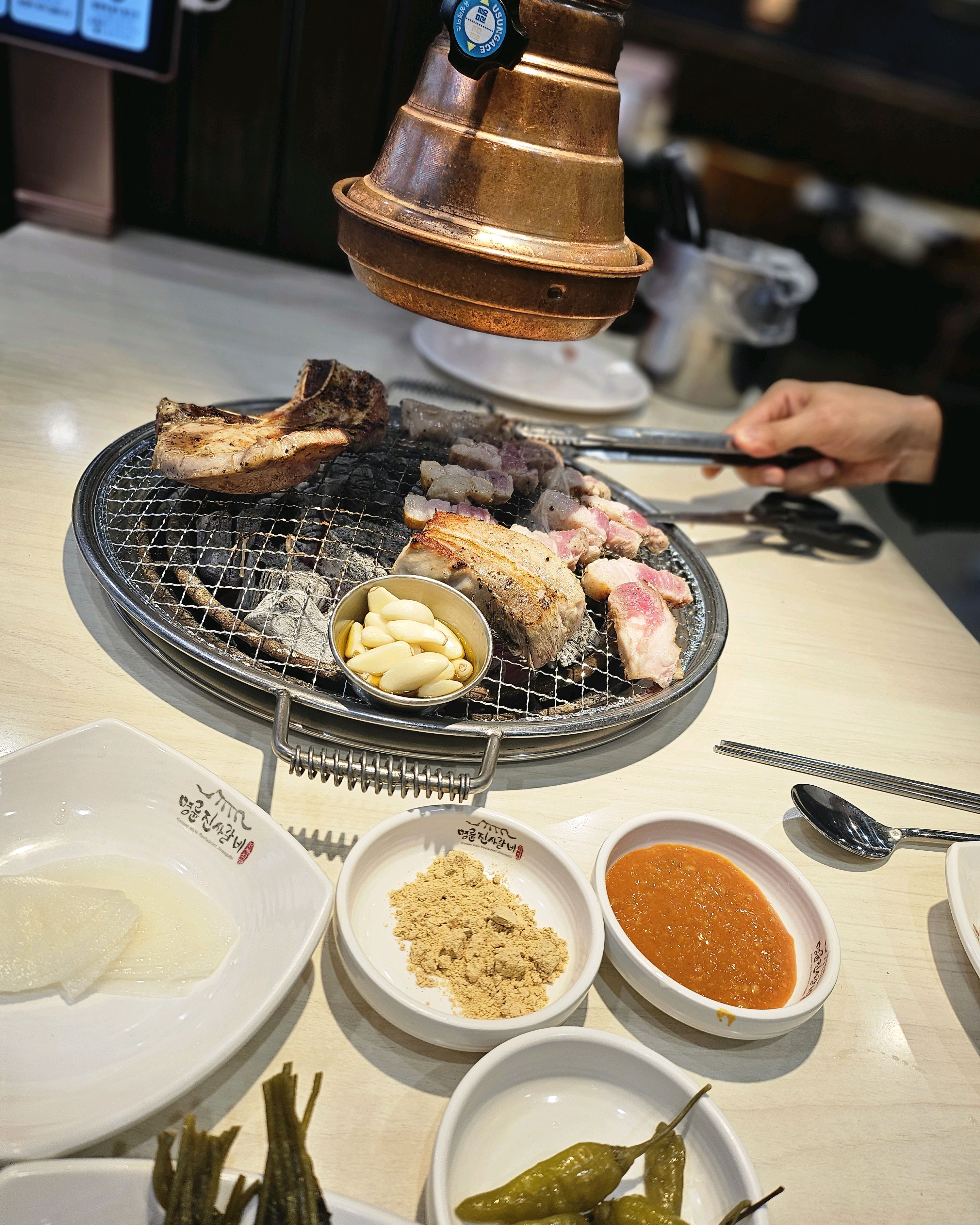 삼겹살 맛나게 잘 먹었습니당~^^ - 광주 신현동 맛집 명륜진사갈비 광주신현점