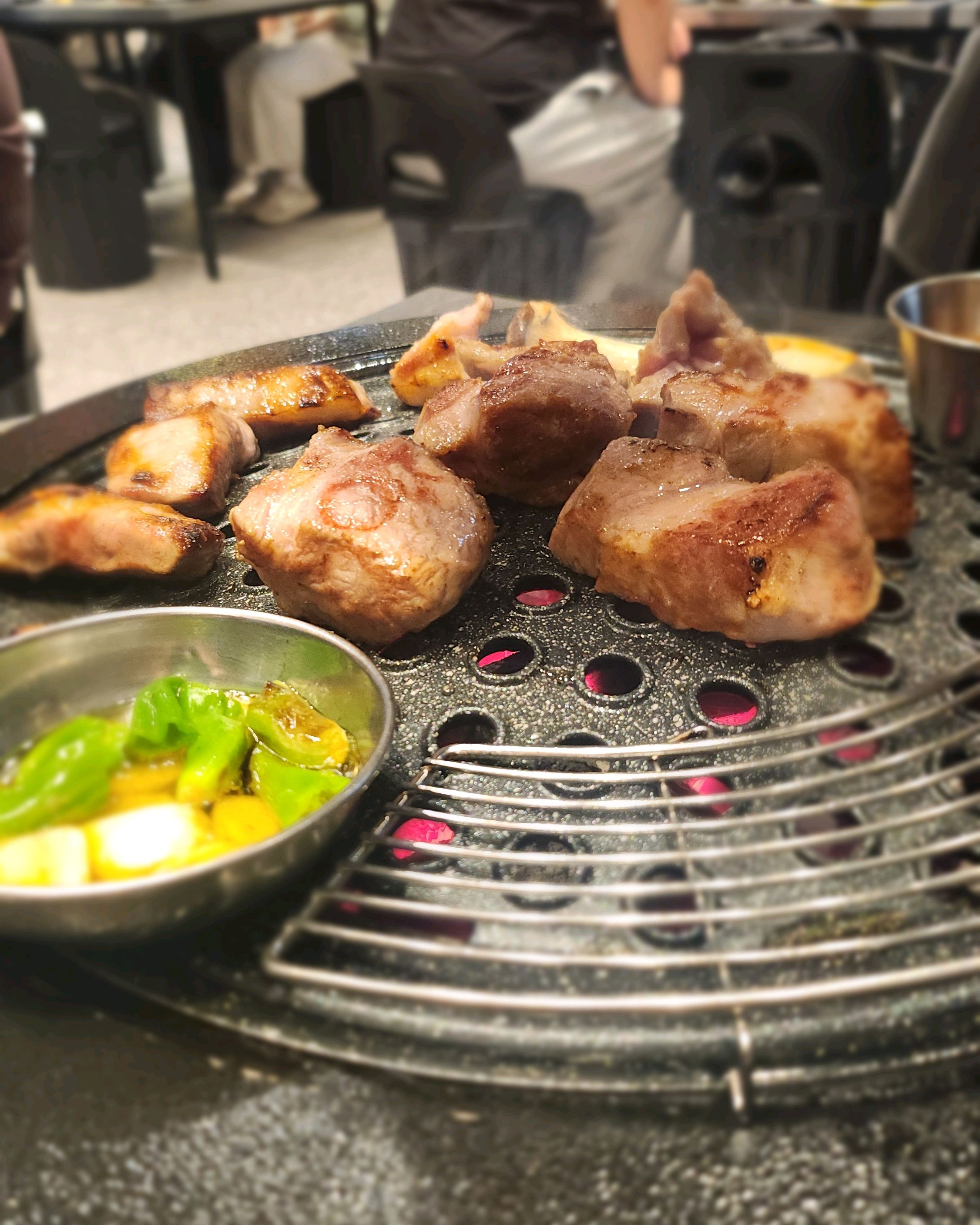 웨이팅 30분 이상하고 맛봤어요. - 인천 맛집 숯멍 송도타임스페이스 본점
