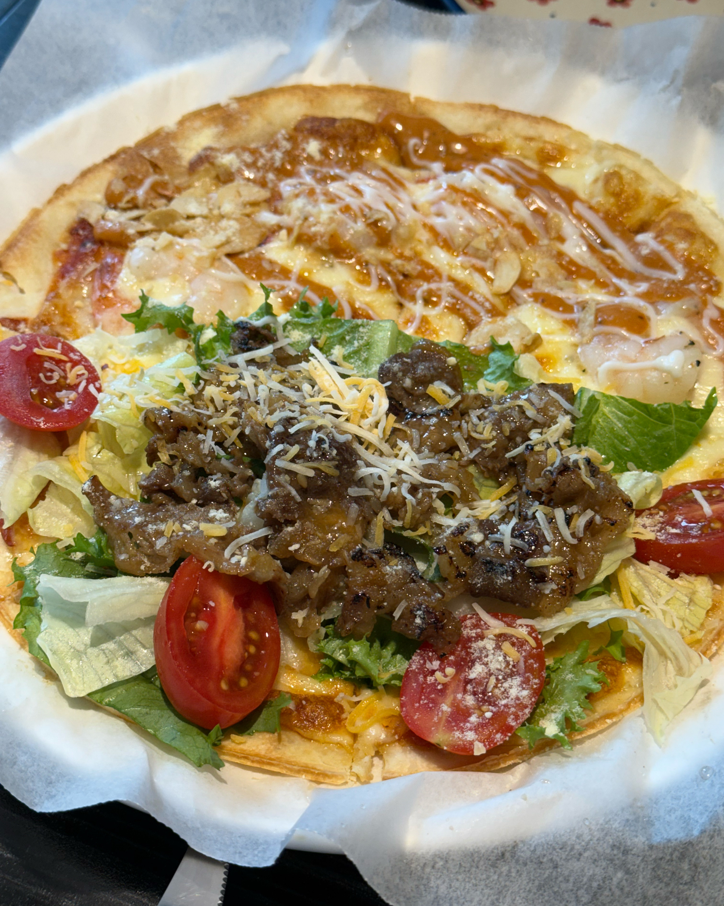 배부르고 맛있게 잘 먹었어용! 미니샐러드도 있어서 넘 좋아용 😍 - 대전 맛집 씨멘트 궁동충남대점