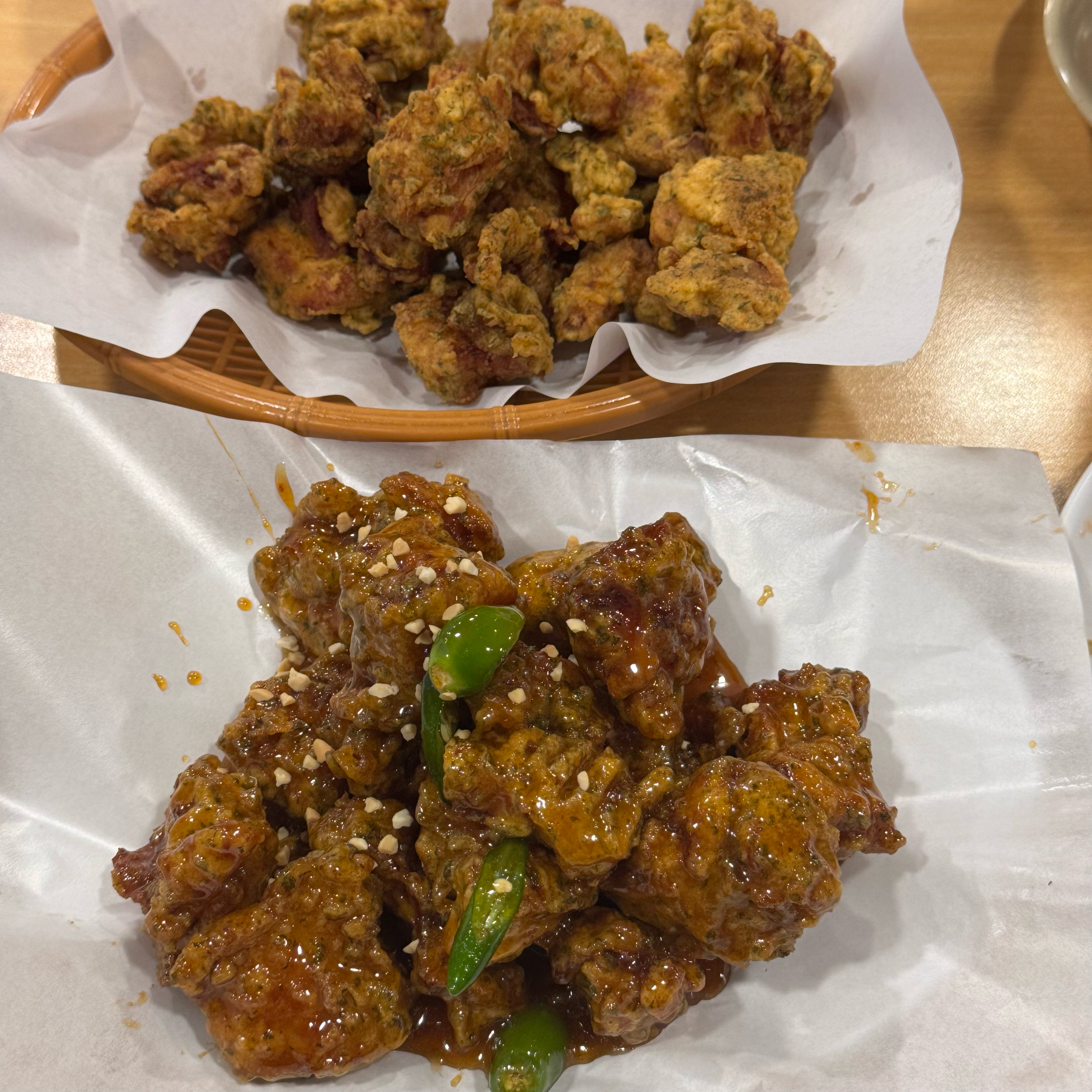 야채치킨이랑 닭강정 주문했는데 넘 맛있어요~ - 인천 맛집 신포야채치킨 신포시장본점