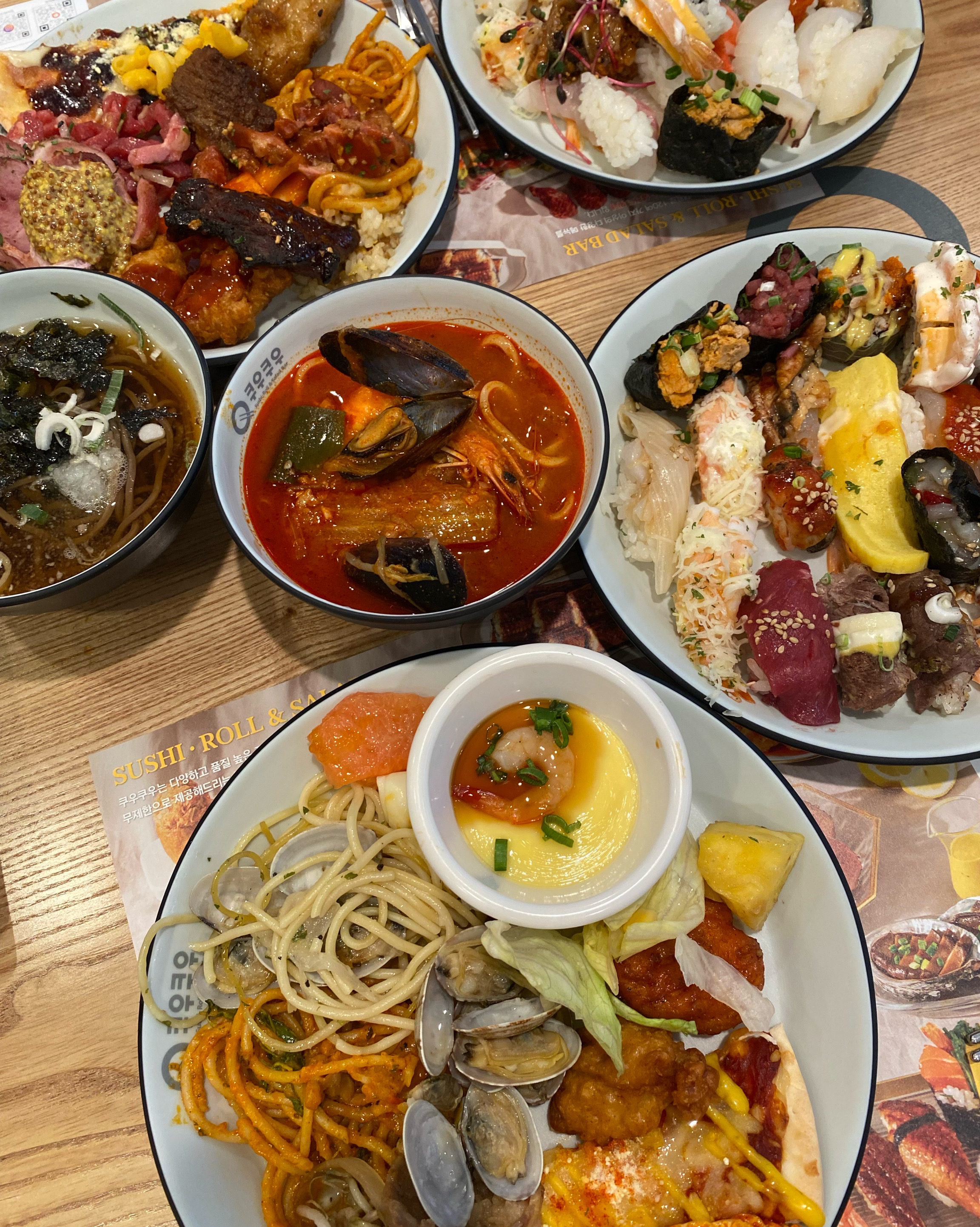 쿠우쿠우 청라점 생기고 처음 와봤는데 너무 맛있어요! 음식 종류도 많고 넓고 쾌적하네요!