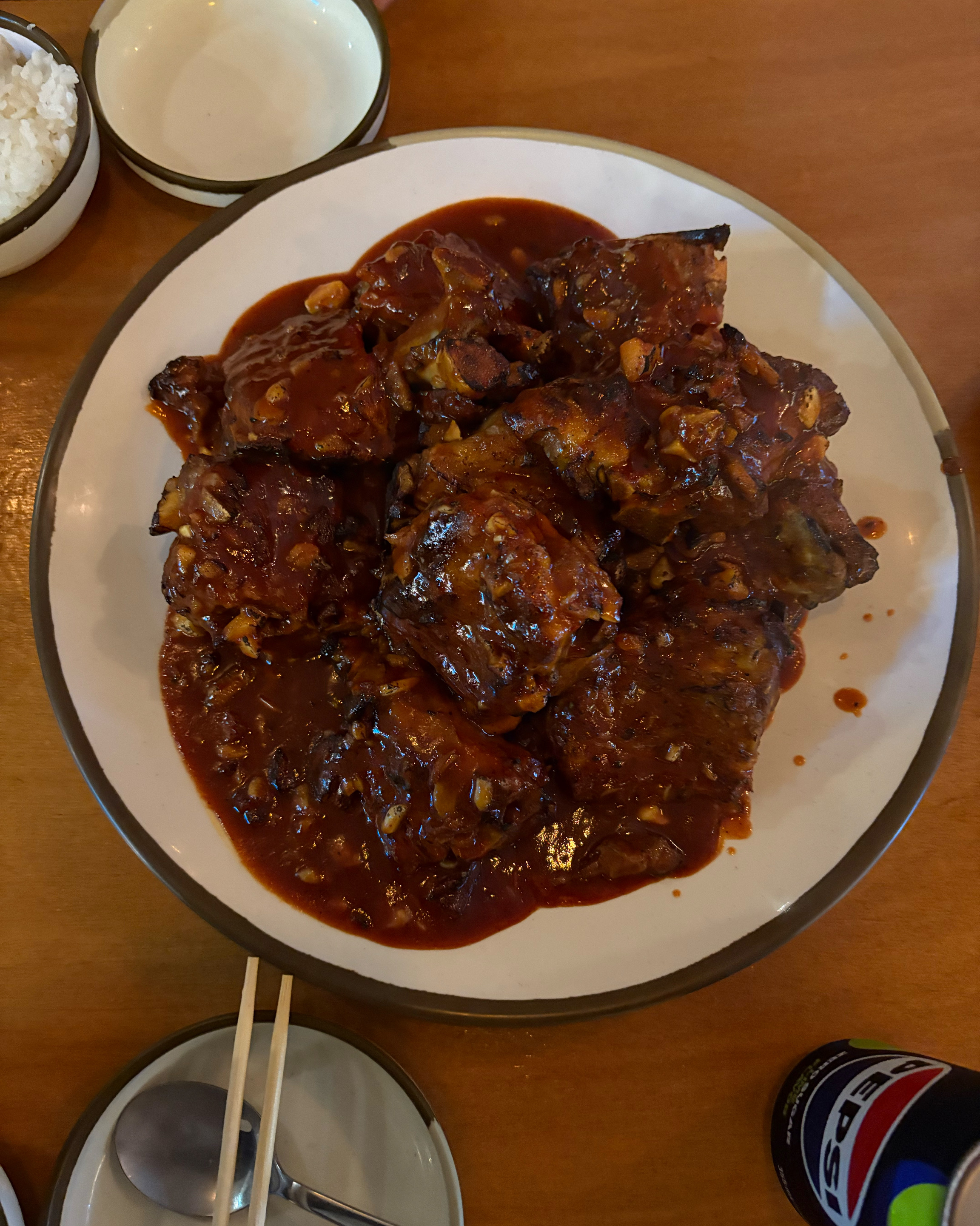 저번에 너무 맛있어서 또 왔어요 매콤하고 불향 엄청나요 - 대구 맛집 종로백탄뼈구이 갑오일맥