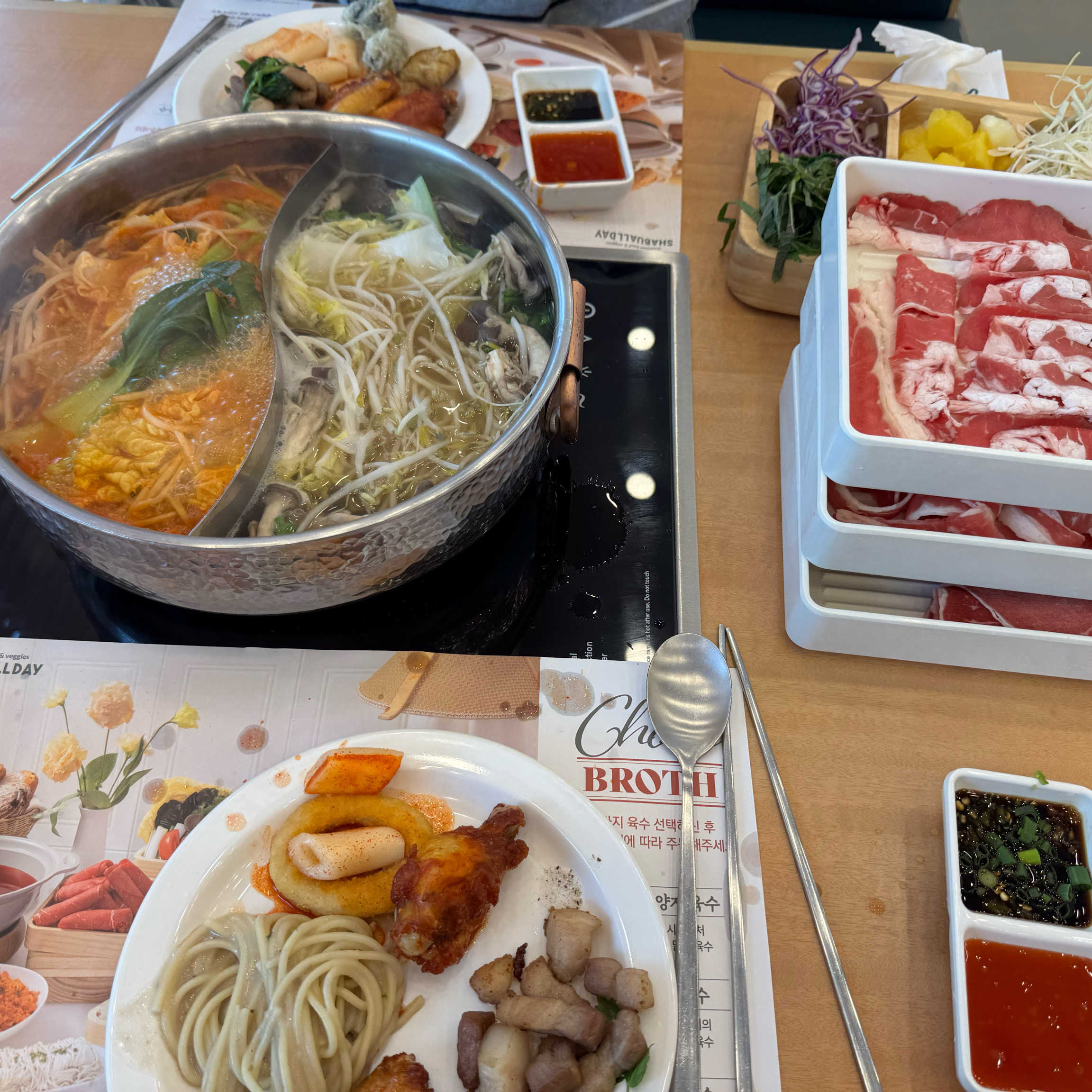 평일 오픈런으로 이용한 내돈내산 후기 - 대전 맛집 샤브올데이 대전갈마점