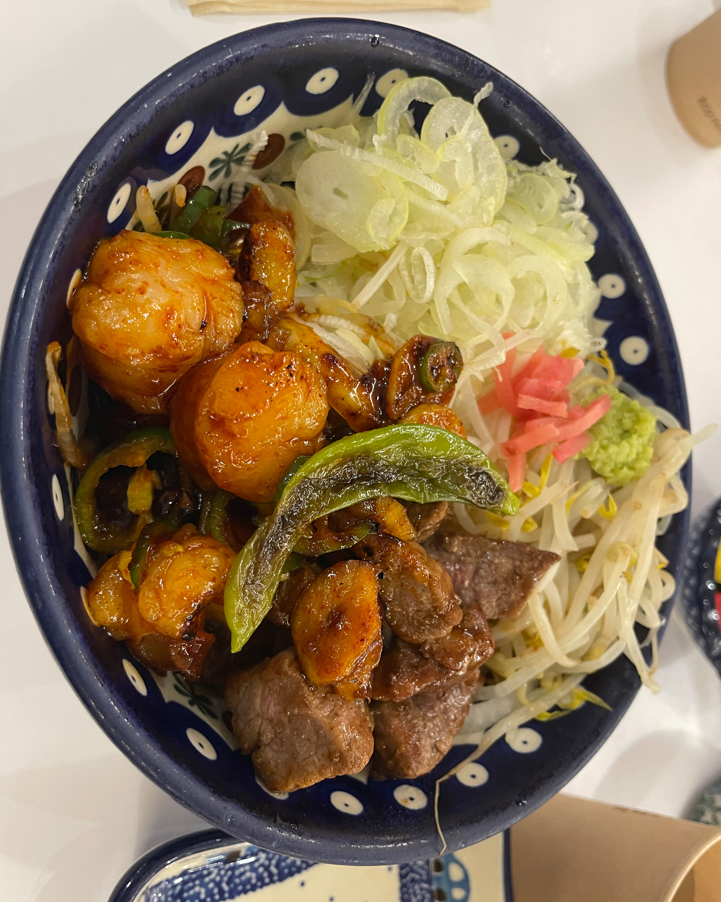 처음 와봤는데 고소한 대창과 부드러운 스테이크의 조화가 좋고, 맛있었어요!! 👍👍 - 대전 맛집 미도인 대전은행