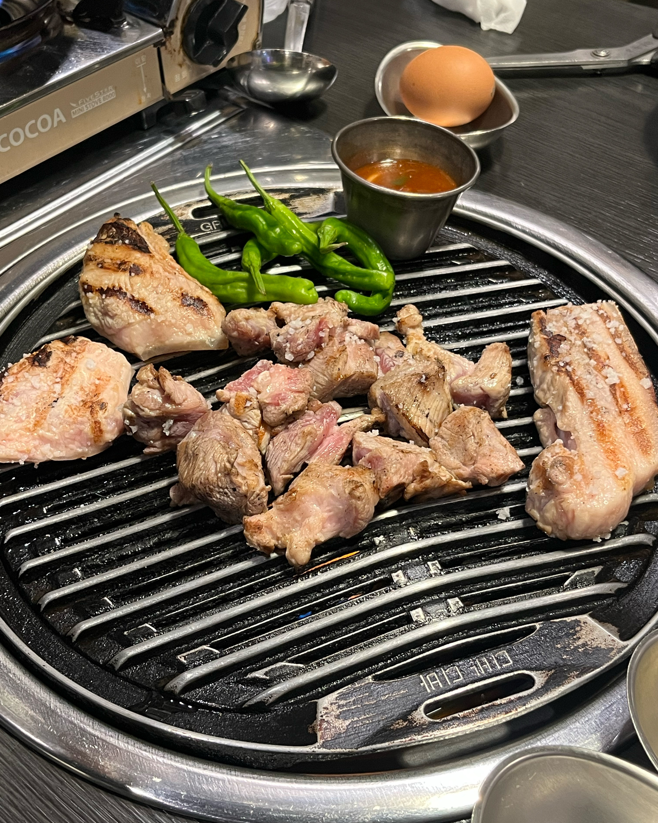 한라백살 쫄깃하고 맛있어용 - 대전 맛집 오백돈 대전본점