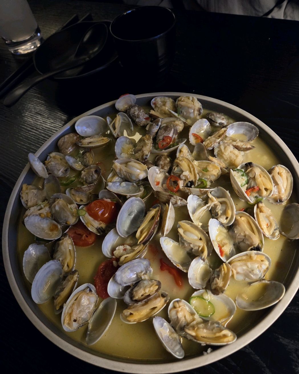 바지락술찜 배부를때 최고입니다 나가사끼짬뽕 맛이네요 - 대구 맛집 오쇼