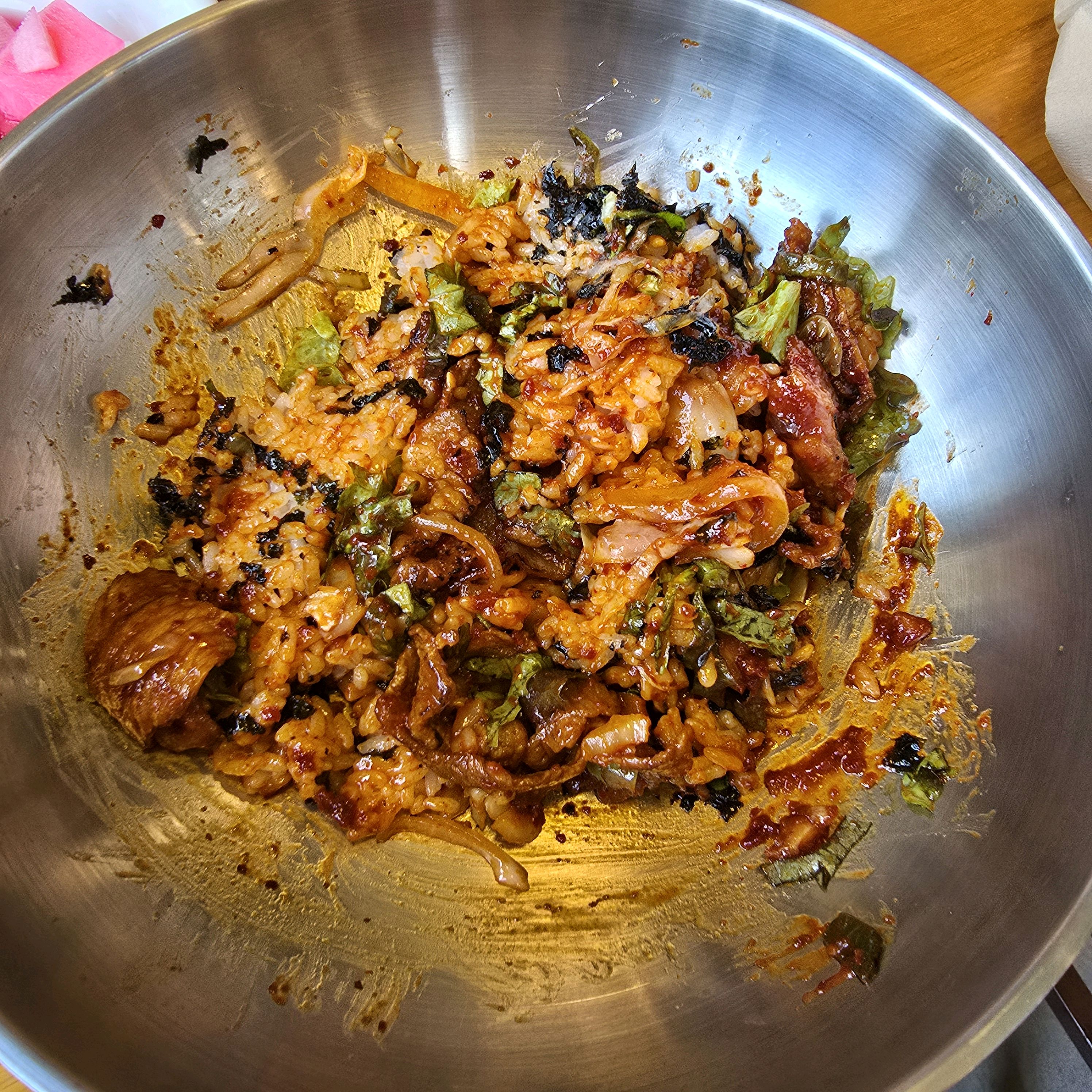 직화 볶음세트에 밥 비벼 먹으니까 너무 맛있었어요~ - 대전 맛집 복사꽃피는집 대전점