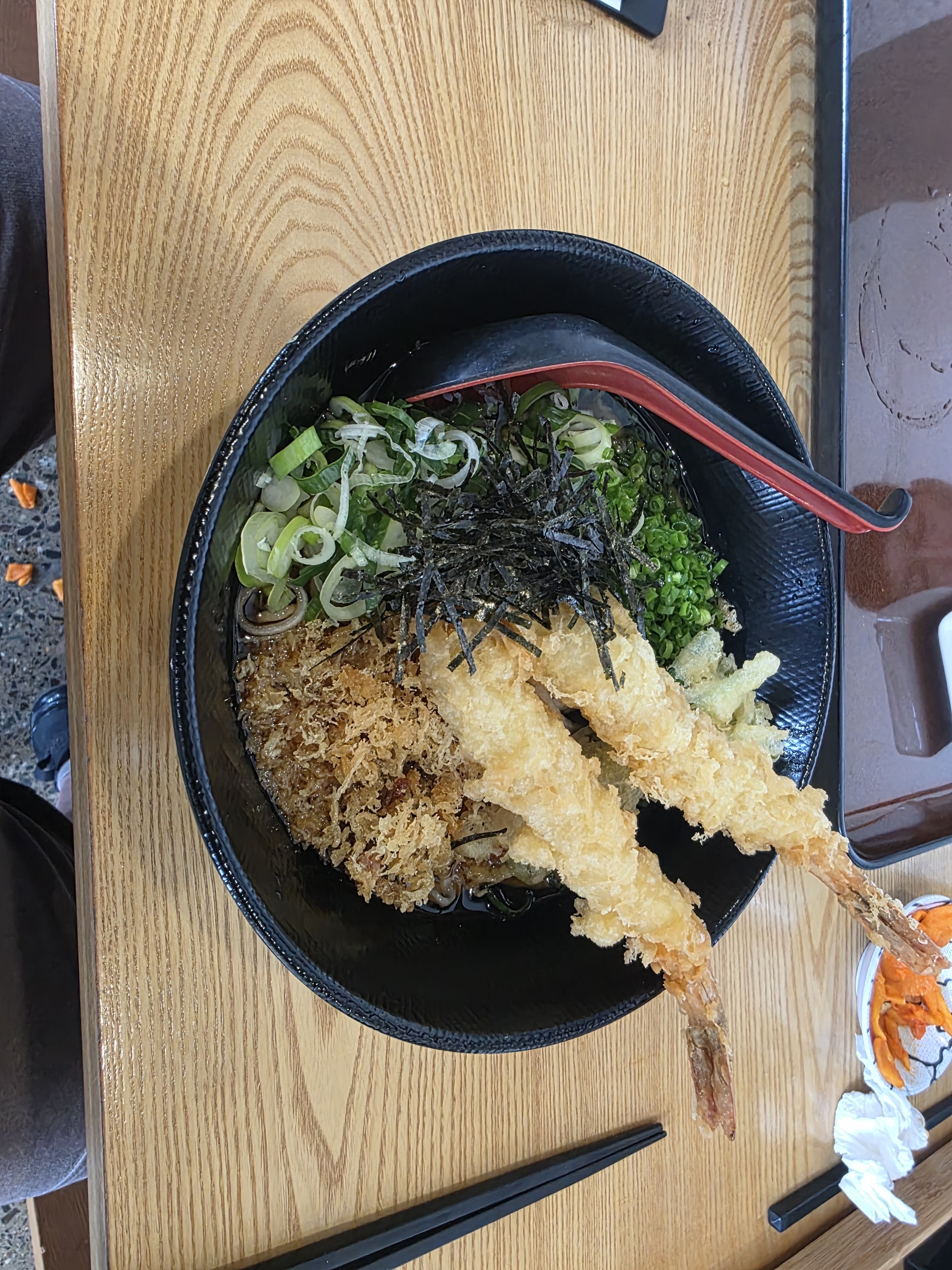 외이팅을 한 후에 오랜만에 와서 냉우동으로 시켜서 - 부산정관 흑송 우동소바 정관점