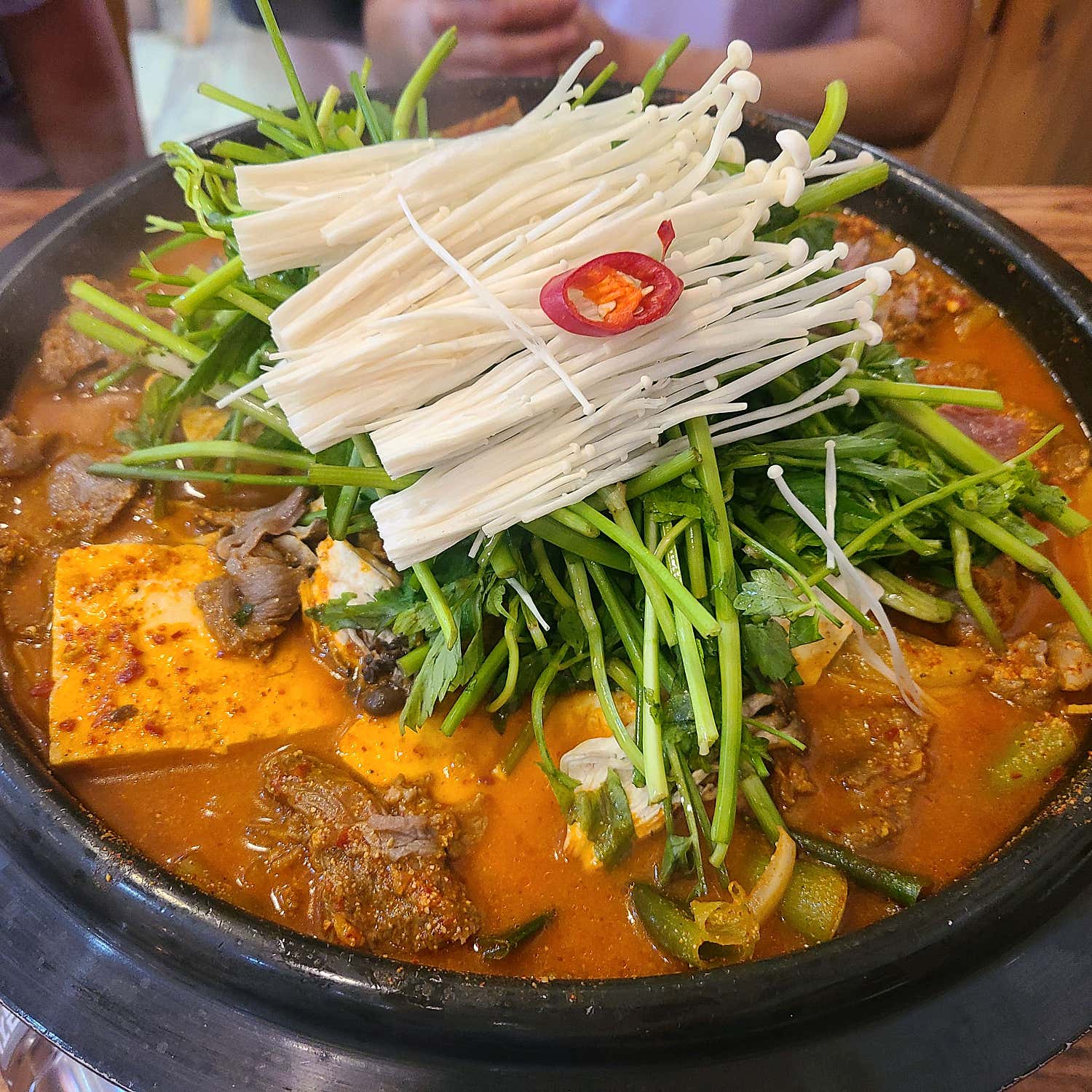 손두부 요리 클로즈업