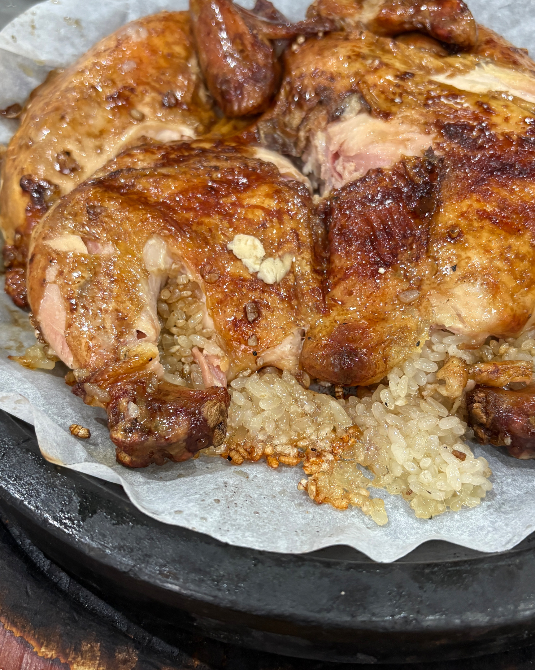 Whole roast chicken