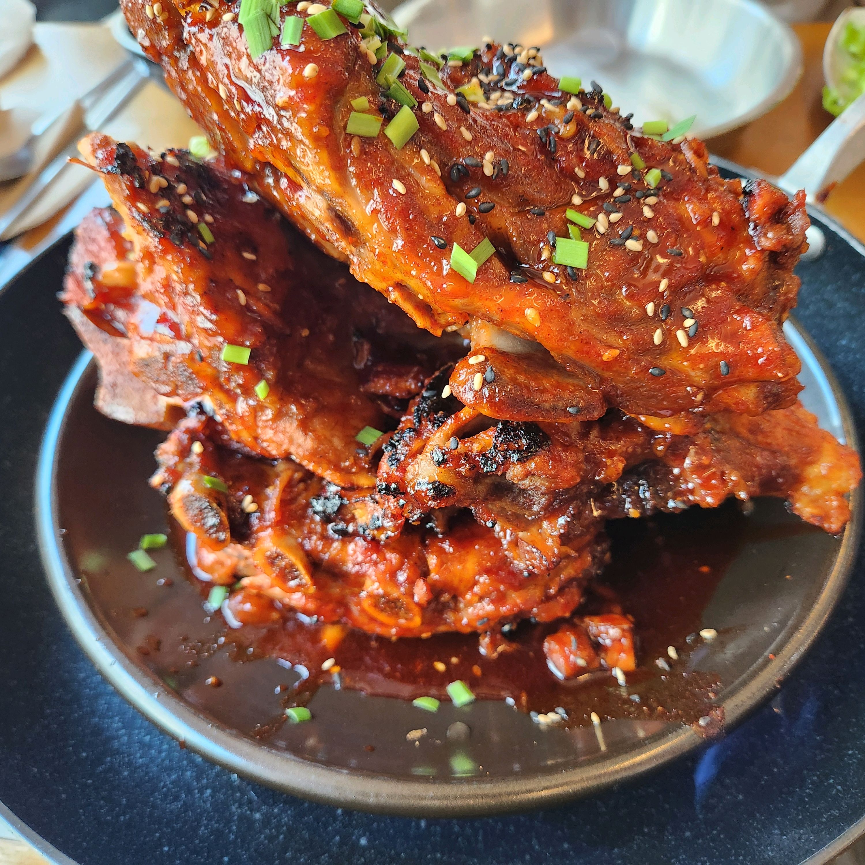 Grilled pork bones