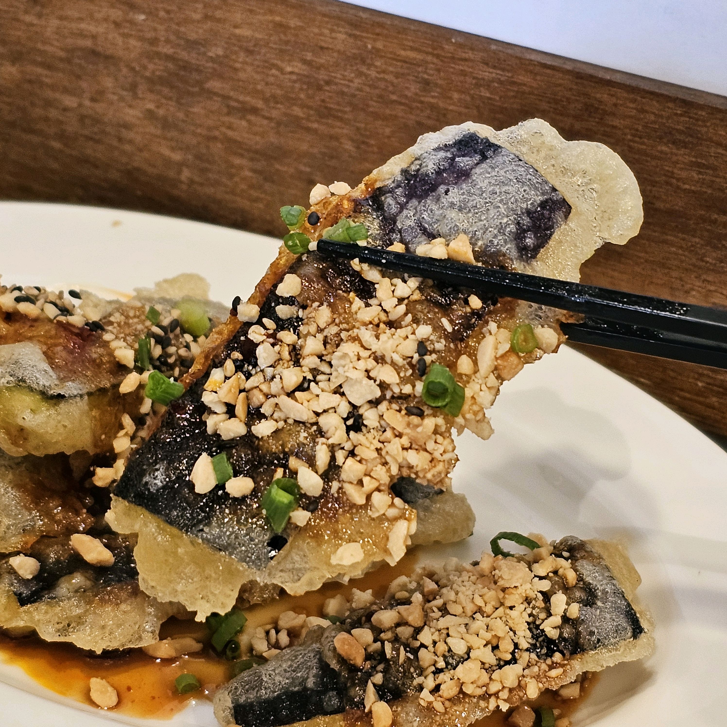 Fried eggplant