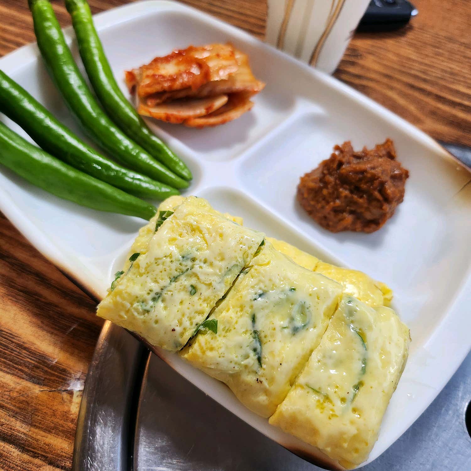 옛집 김치찌개와 계란말이 상차림