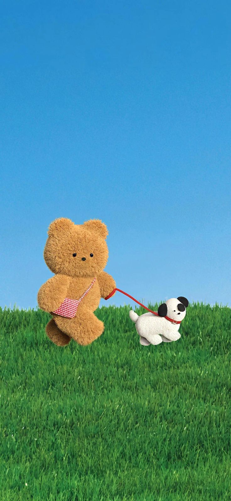 곰돌이 인형과 강아지 인형