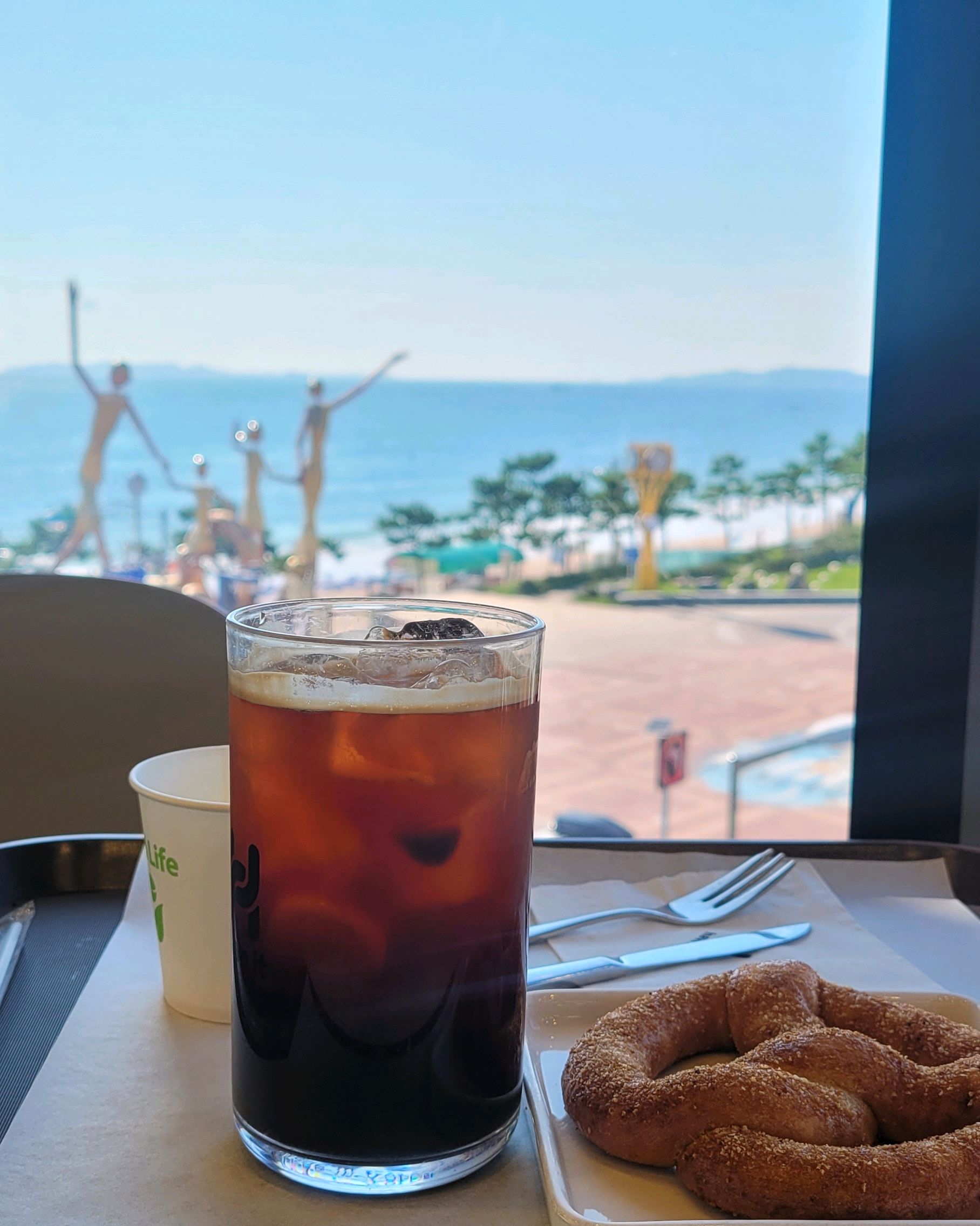 Iced tea with an espresso shot