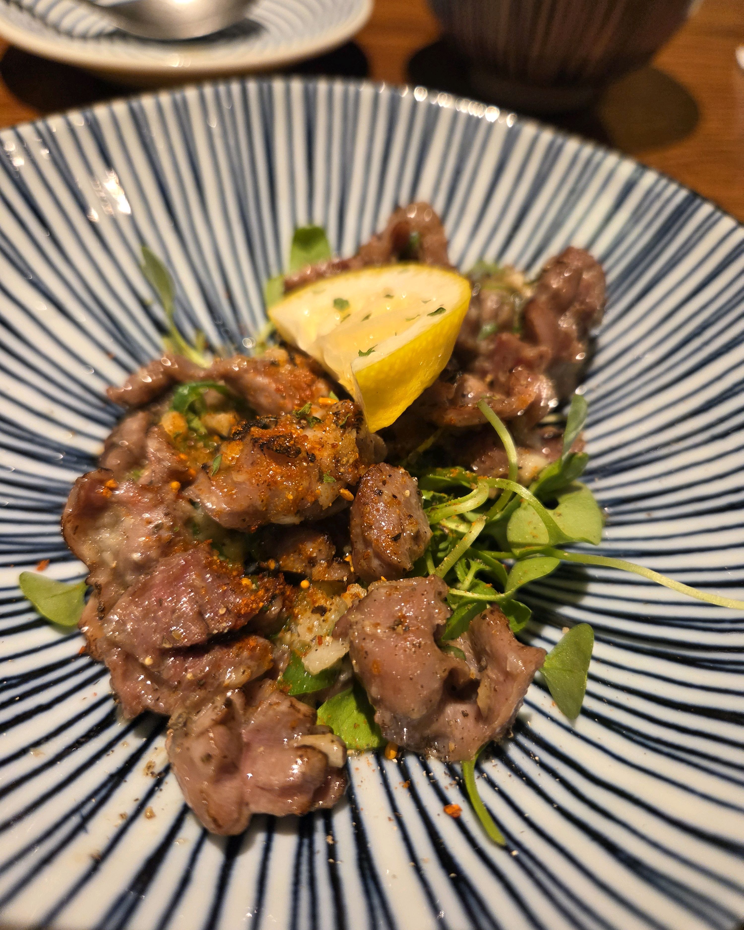 Grilled chicken hearts