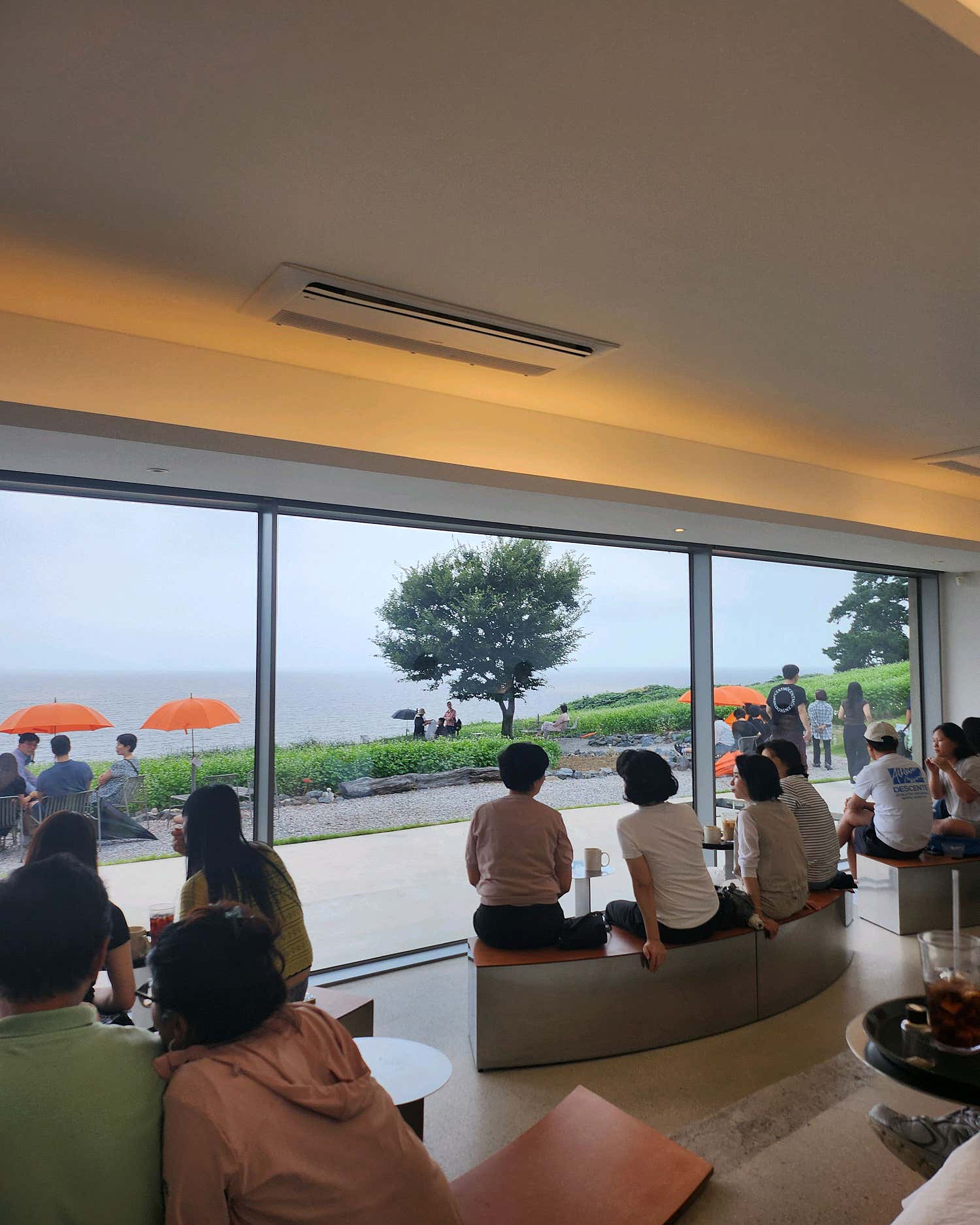 카페보리 시그니처 메뉴와 바다 풍경