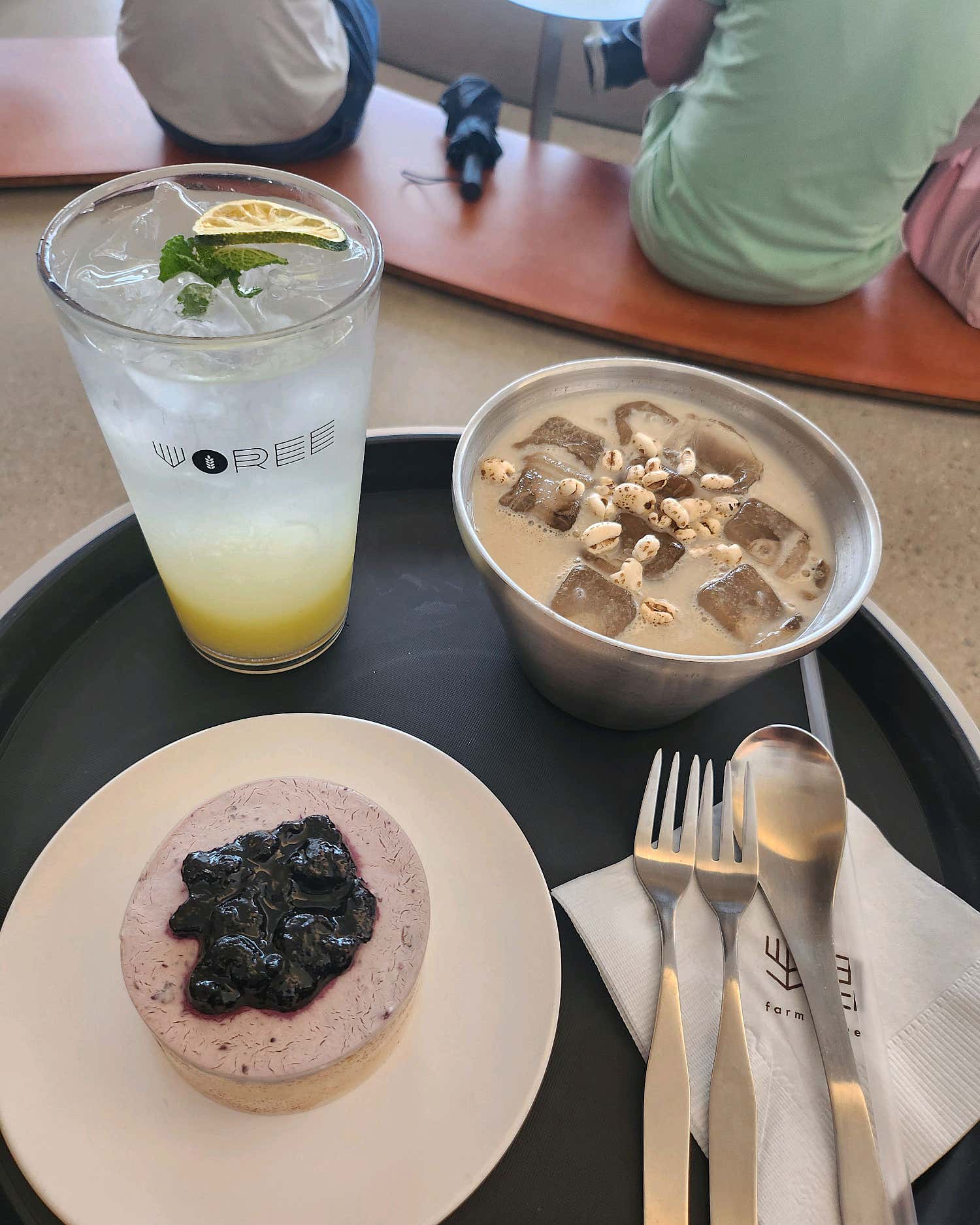 카페보리 청귤차와 보리미수 실사