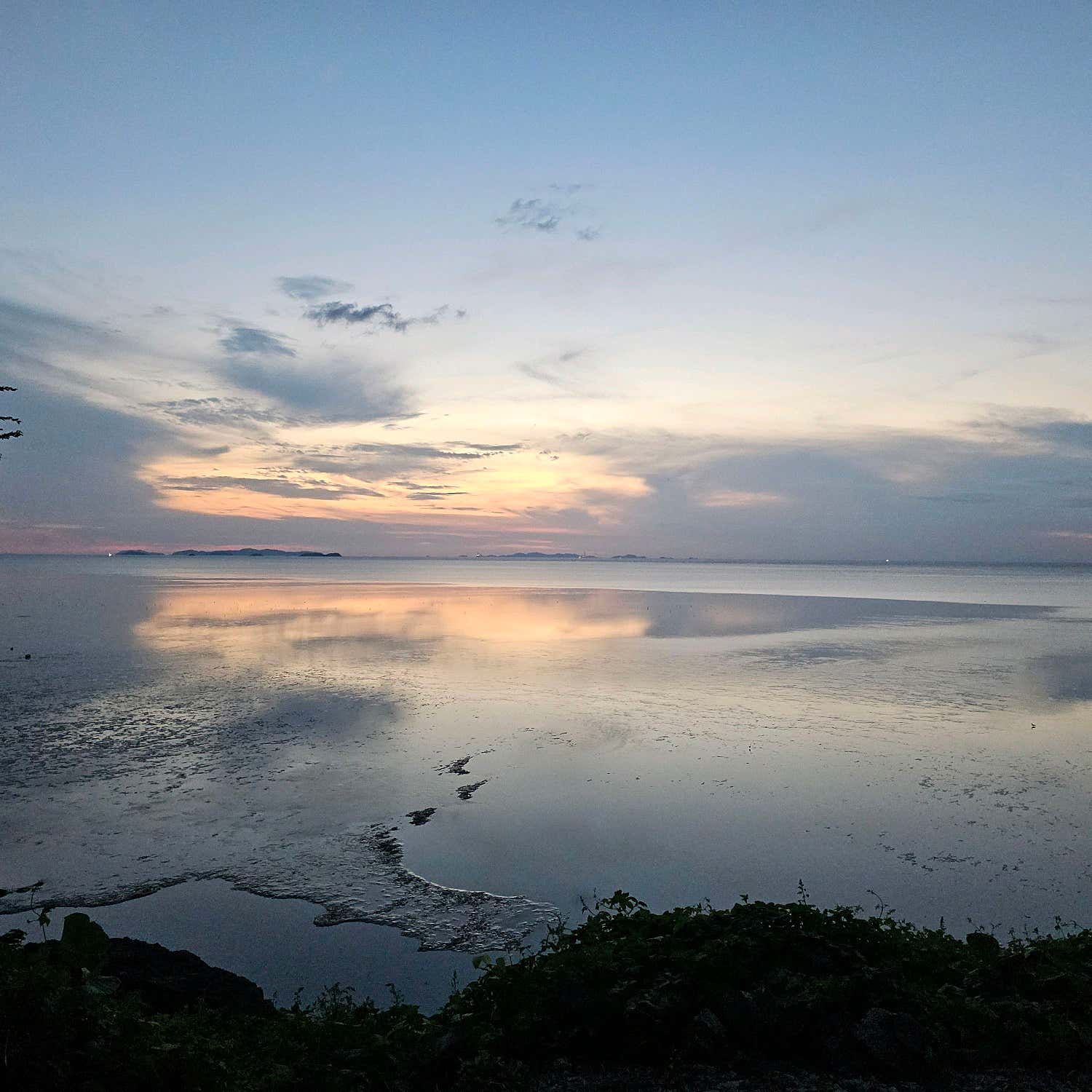 카페보리 노을 속 실루엣