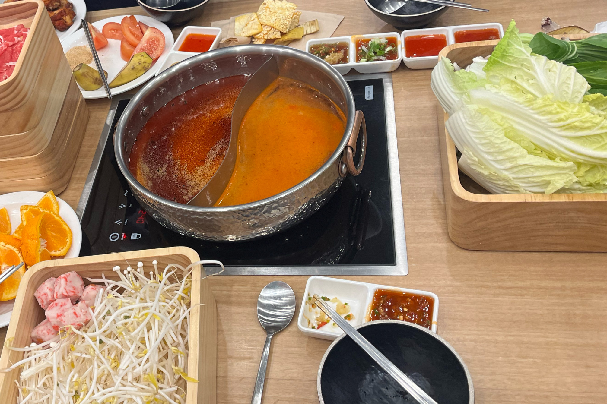 재료를 그때그때 채워주시는지 신선하다는게 느껴졌고 - 전주 삼천동 맛집 샤브올데이 전주삼천점