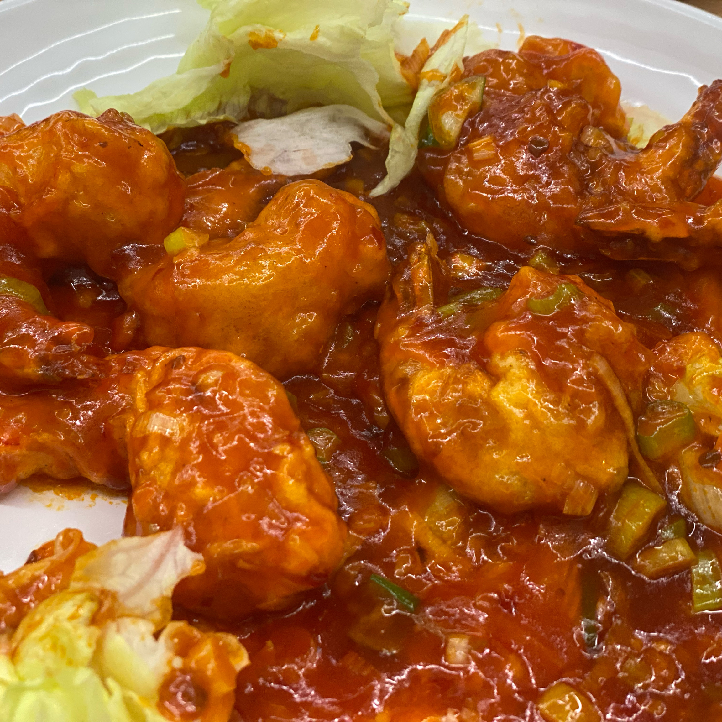 깐쇼새우는 통통하고 큼지막한 새우8개가 들어있어요. 굿! - 권선동 맛집 중화요리 도원