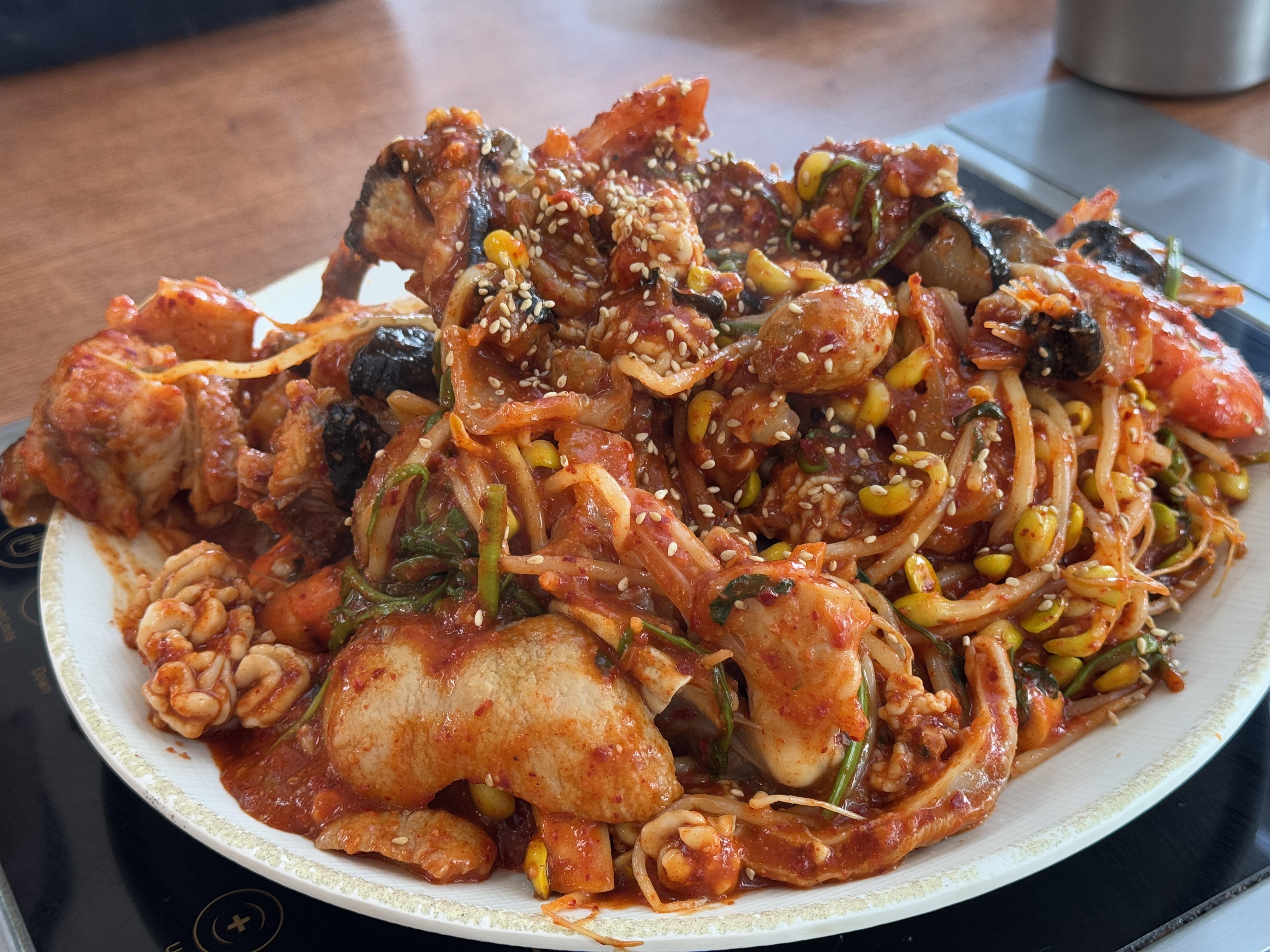 칼국수도 맛있는데 아구찜도 진짜 맛있어요!!! - 인천 맛집 가온칼국수 송도본점