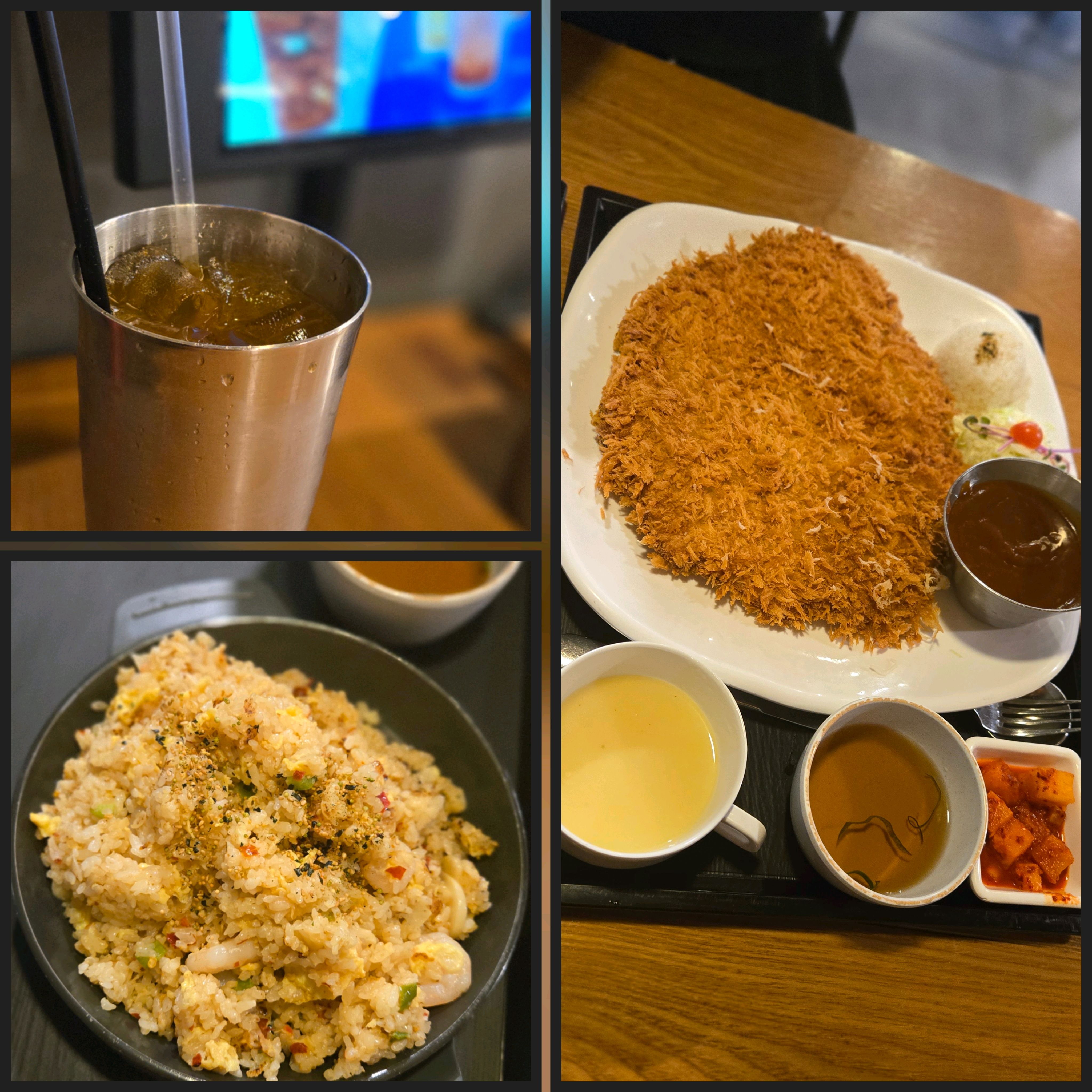 오랜만에 친구랑 돈까스맛집 오픈전 도착 기다리다 먹어서요 저큰걸 다먹어담니다 ㅋ - 대구 칠곡 맛집 홍익돈까스 대구칠곡점