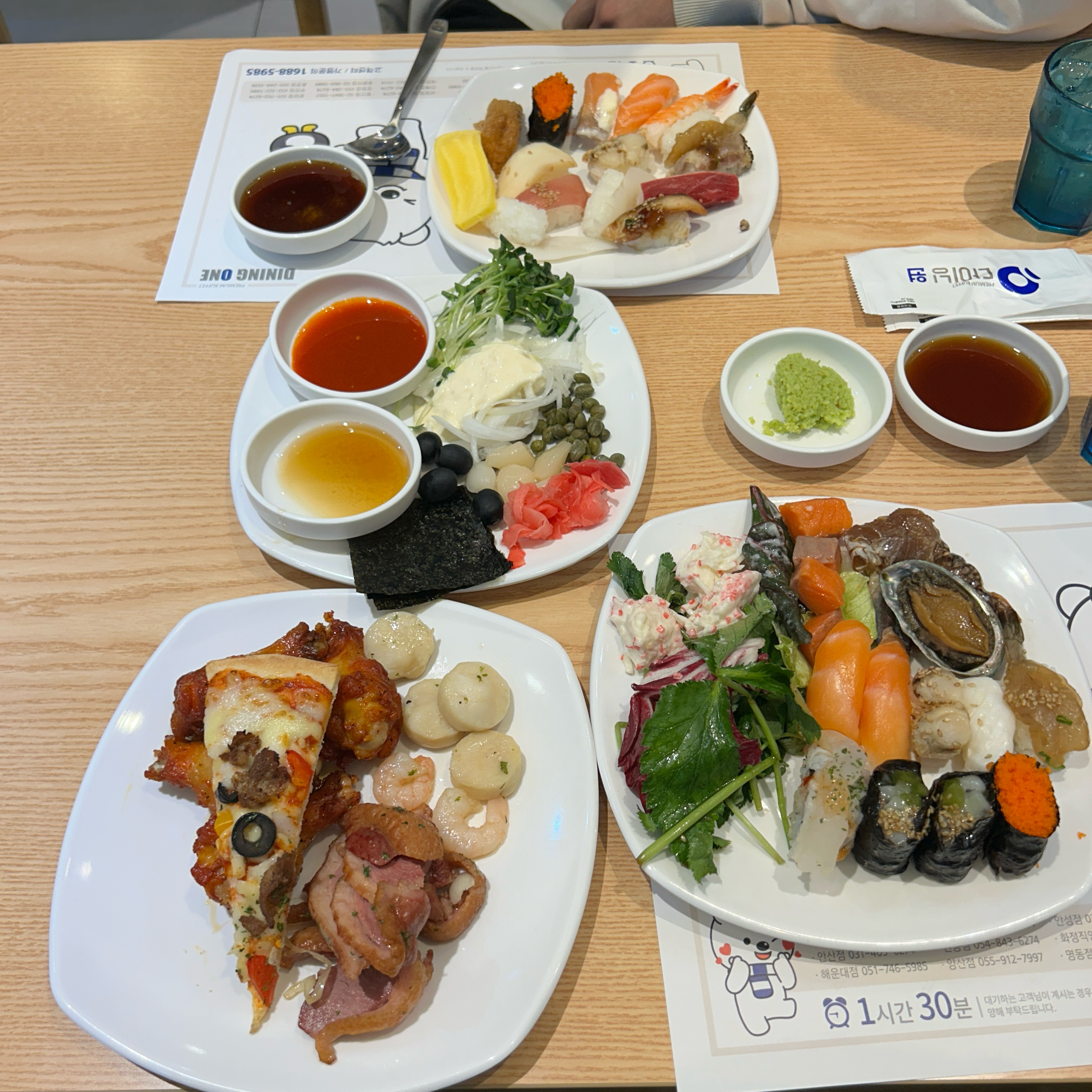 평일 디너 이용했어요! 종류도 많고 초밥 종류가 다양해서 좋아요 - 안동 맛집 다이닝원 안동점