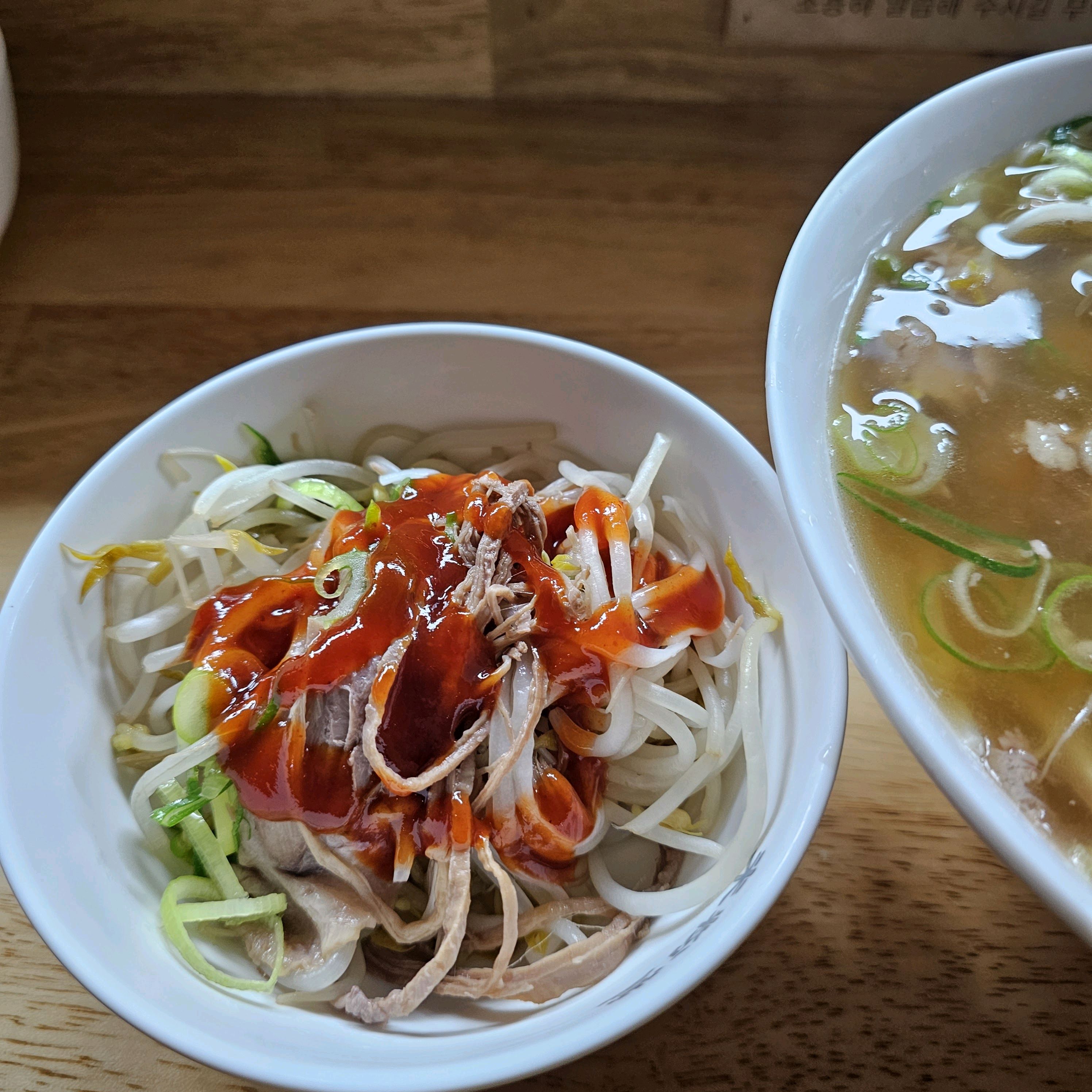 소스없이 먹다가 이번에는 칠리소스에 비벼먹어봤는데, - 서창동 맛집 미분당 서창점